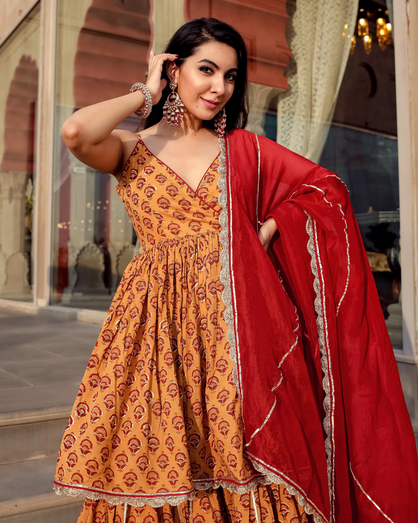 Coco Love Handblock Gota Sharara Set My Store