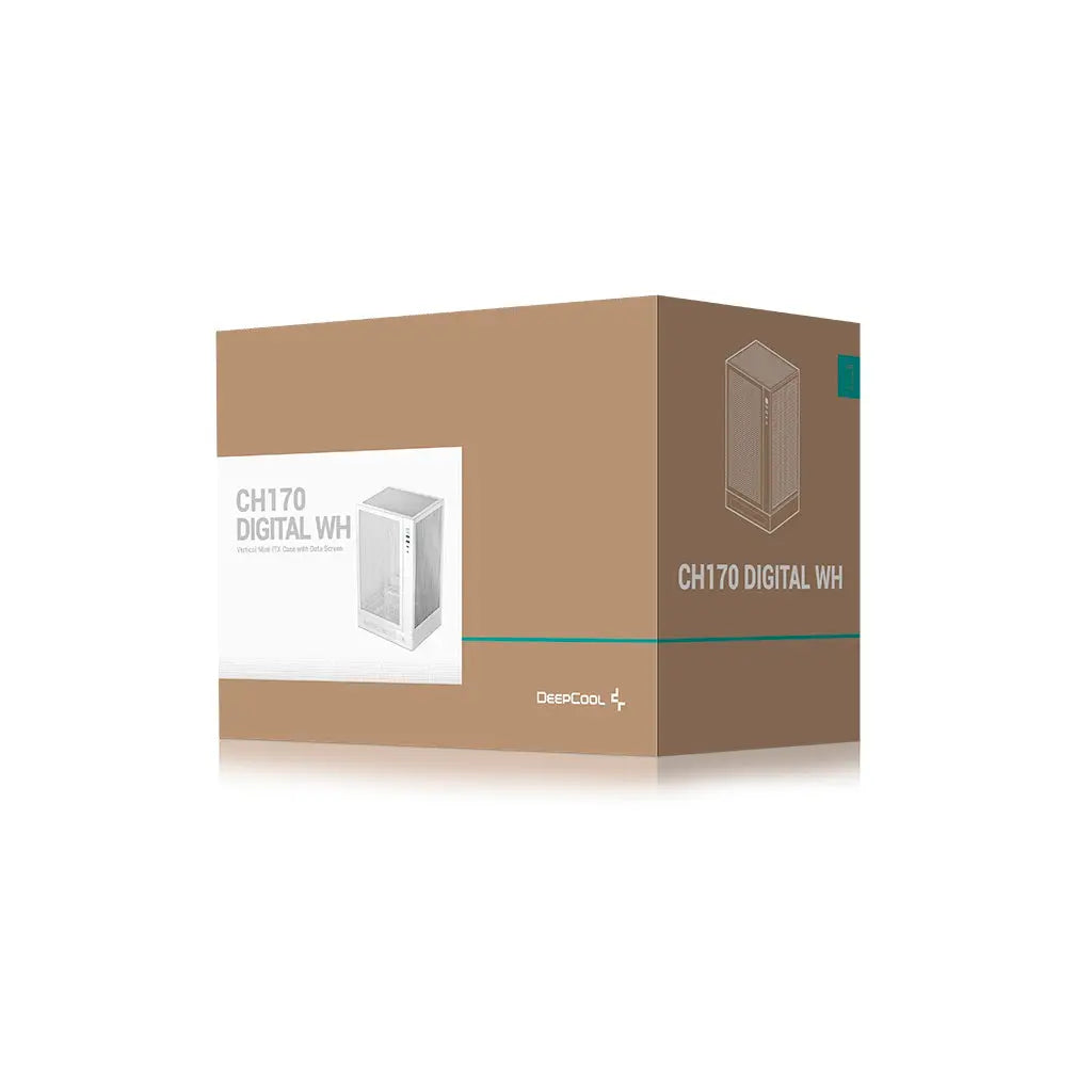 DeepCool CH170 WH Digital Mini ITX Computer Cabinet - White