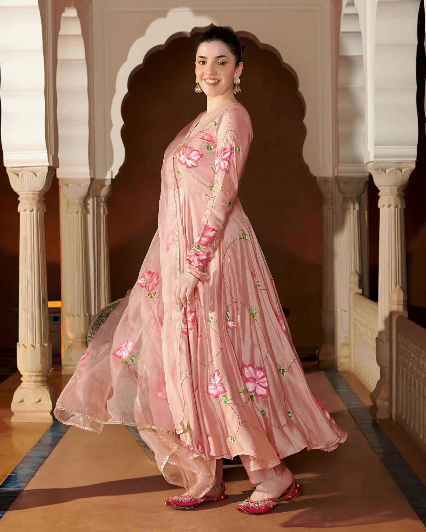 Eshal Handpainted Cotton Silk Suit Set My Store