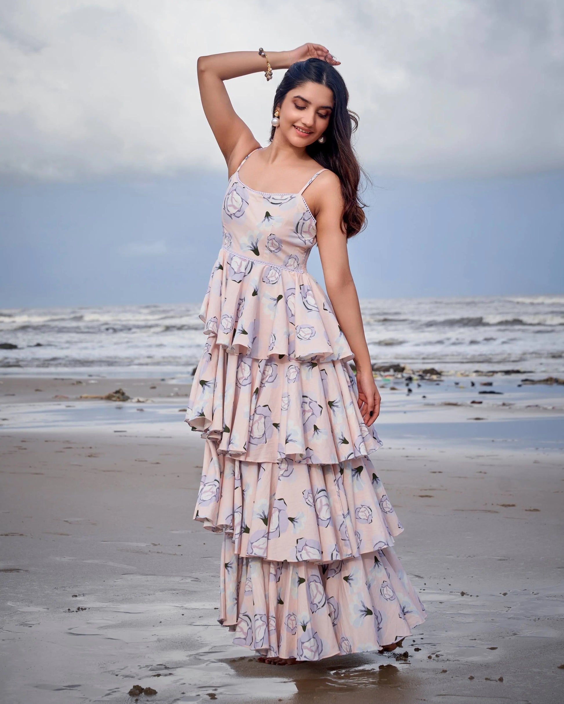 Robin Pink Printed Cotton Dress My Store