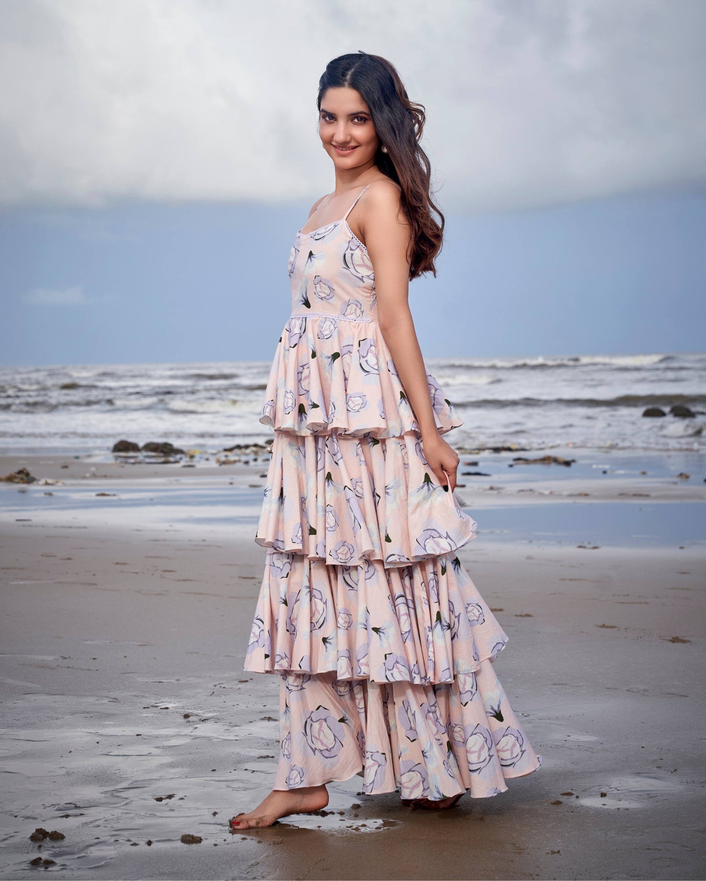 Robin Pink Printed Cotton Dress Quick Cart