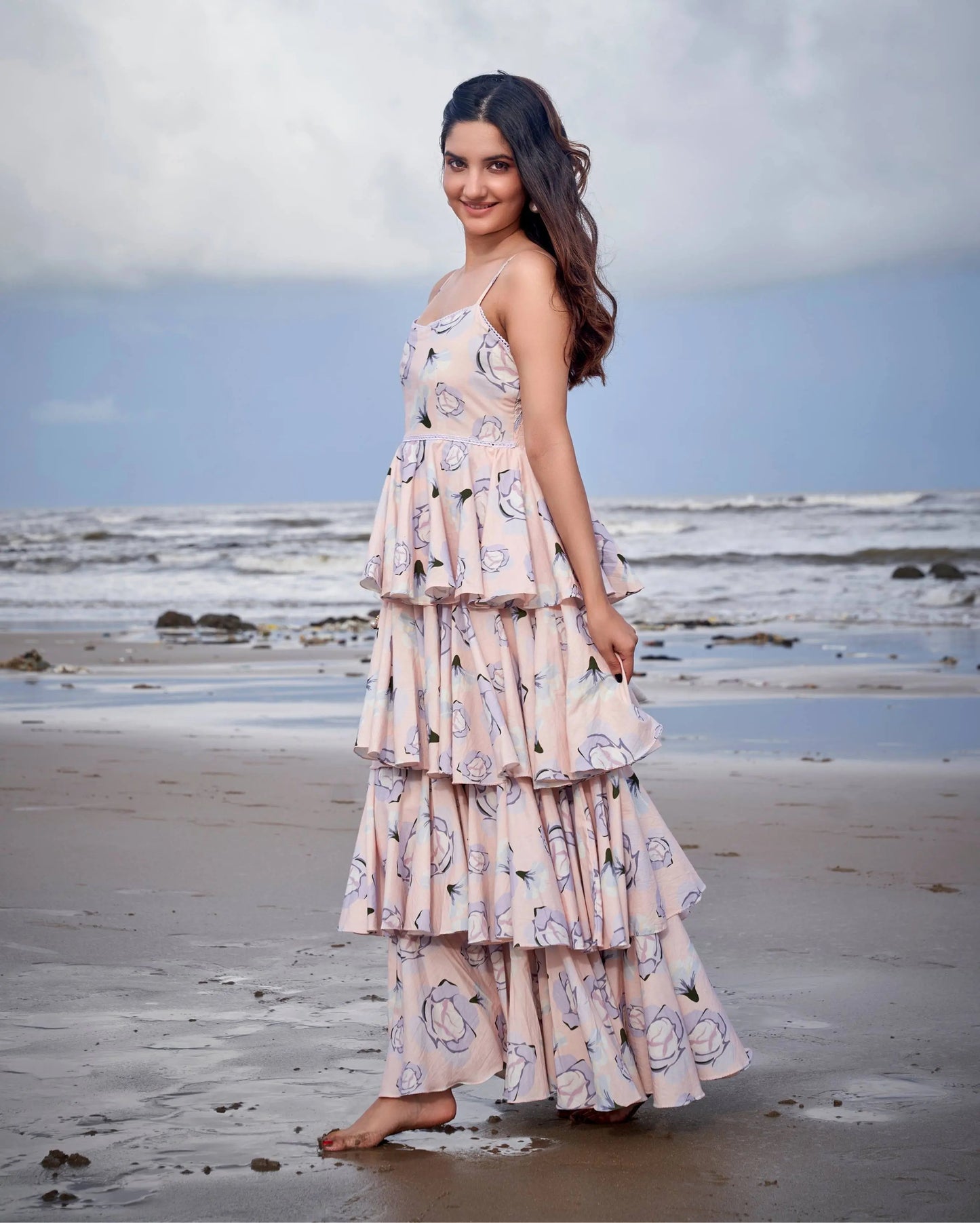 Robin Pink Printed Cotton Dress My Store