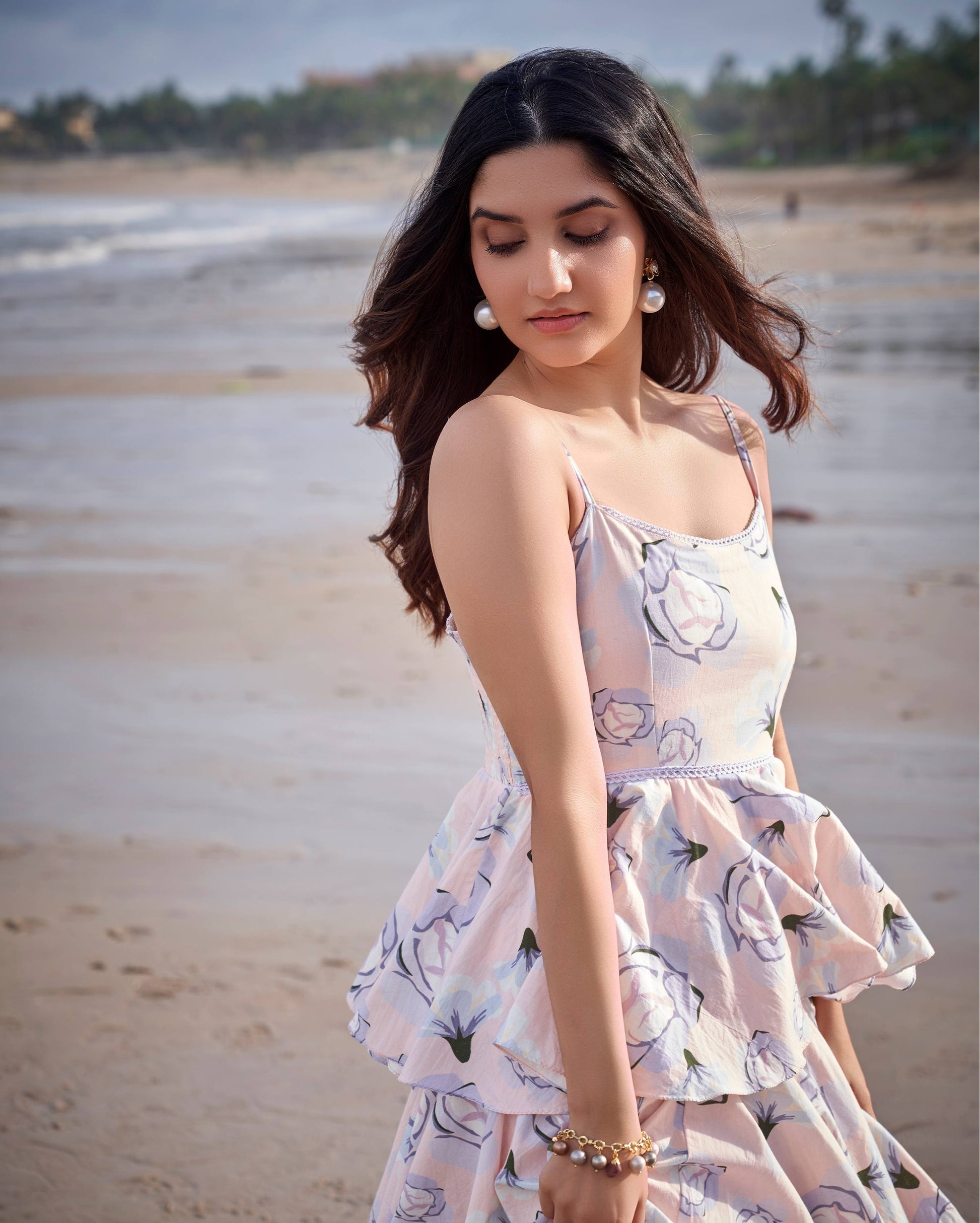 Robin Pink Printed Cotton Dress Quick Cart