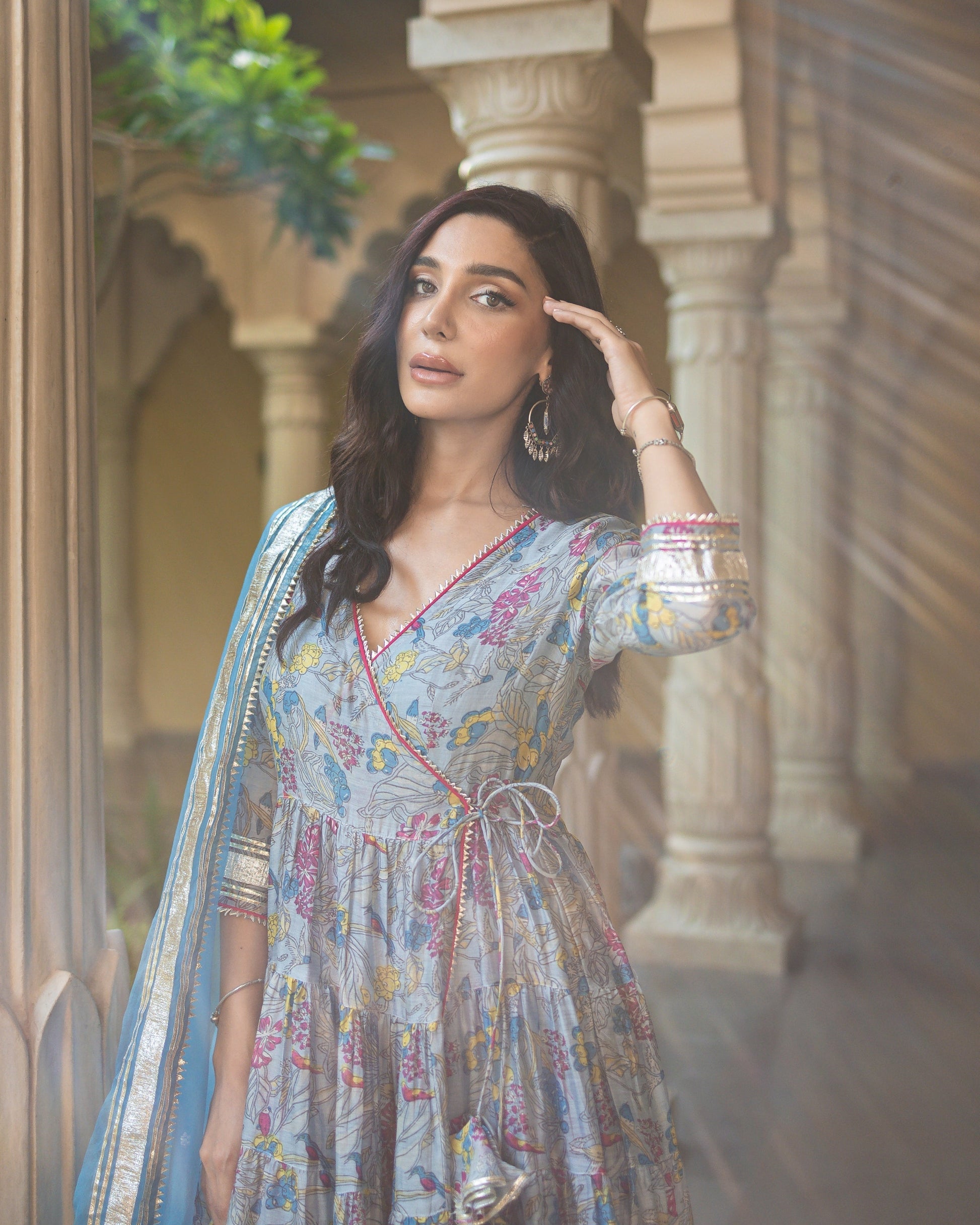 Noori Chanderi Angrakh Suit Set My Store