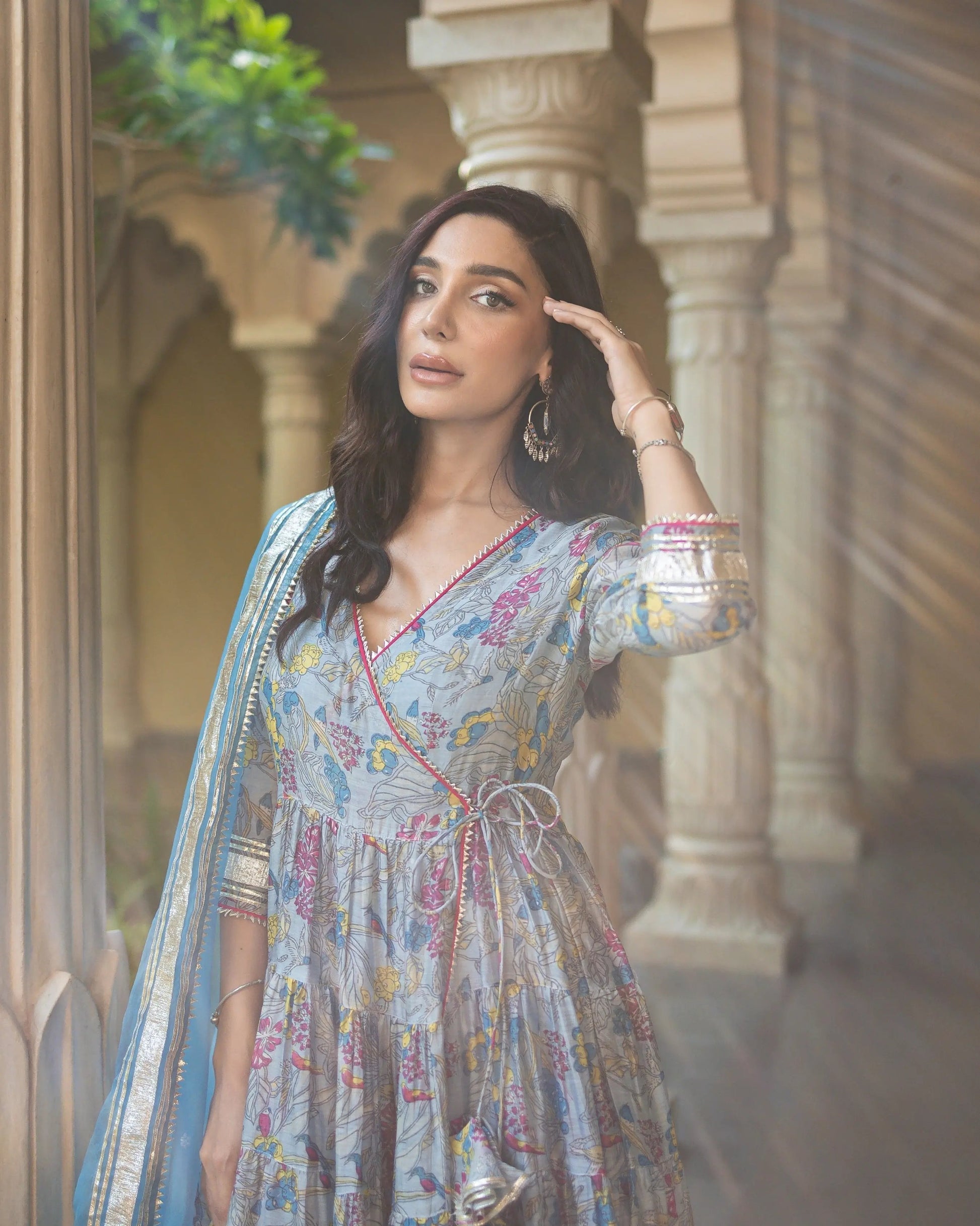 Noori Chanderi Angrakh Suit Set My Store