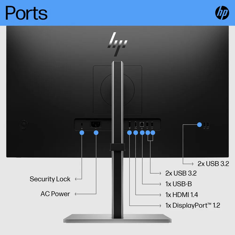HP E27 G5 27" 75Hz 1080p FHD IPS Panel 99% sRGB Anti Glare Eye Ease Monitor My Store