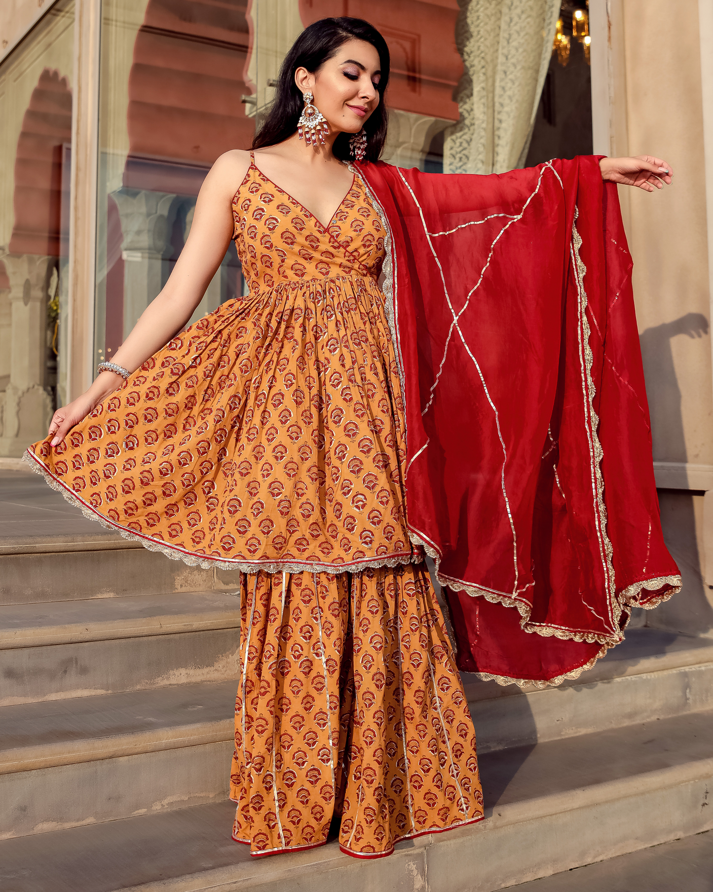 Coco Love Handblock Gota Sharara Set Quick Cart