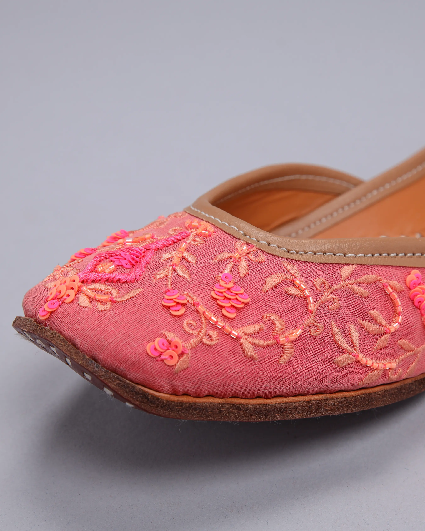 Tinsel Pink Handcrafted Jutti My Store