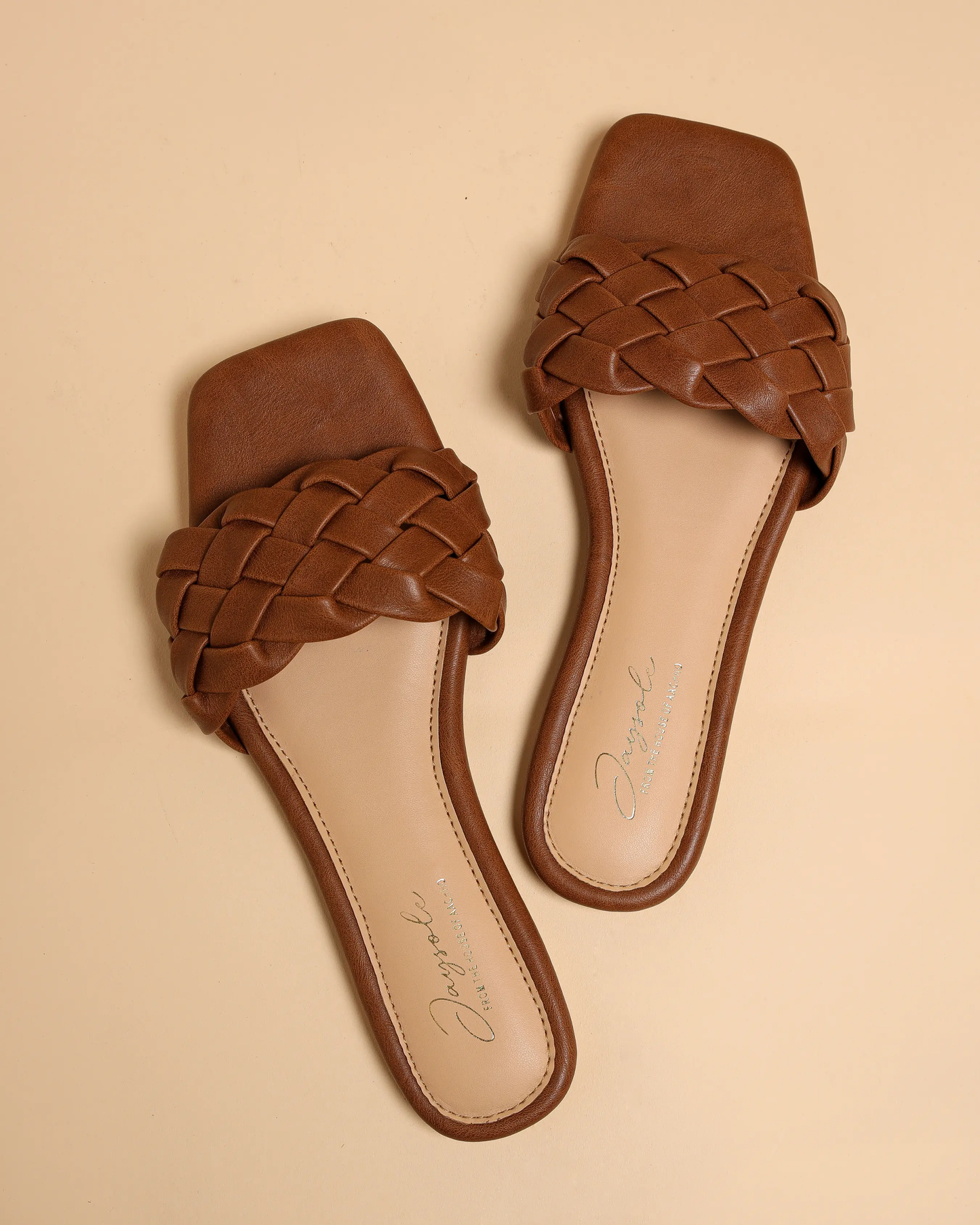 Sand Shell Braided Slides My Store