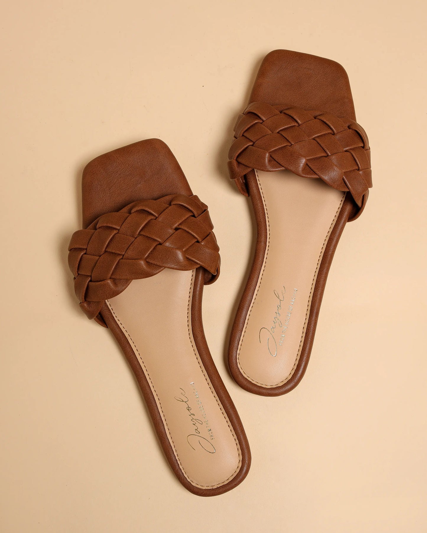 Sand Shell Braided Slides My Store