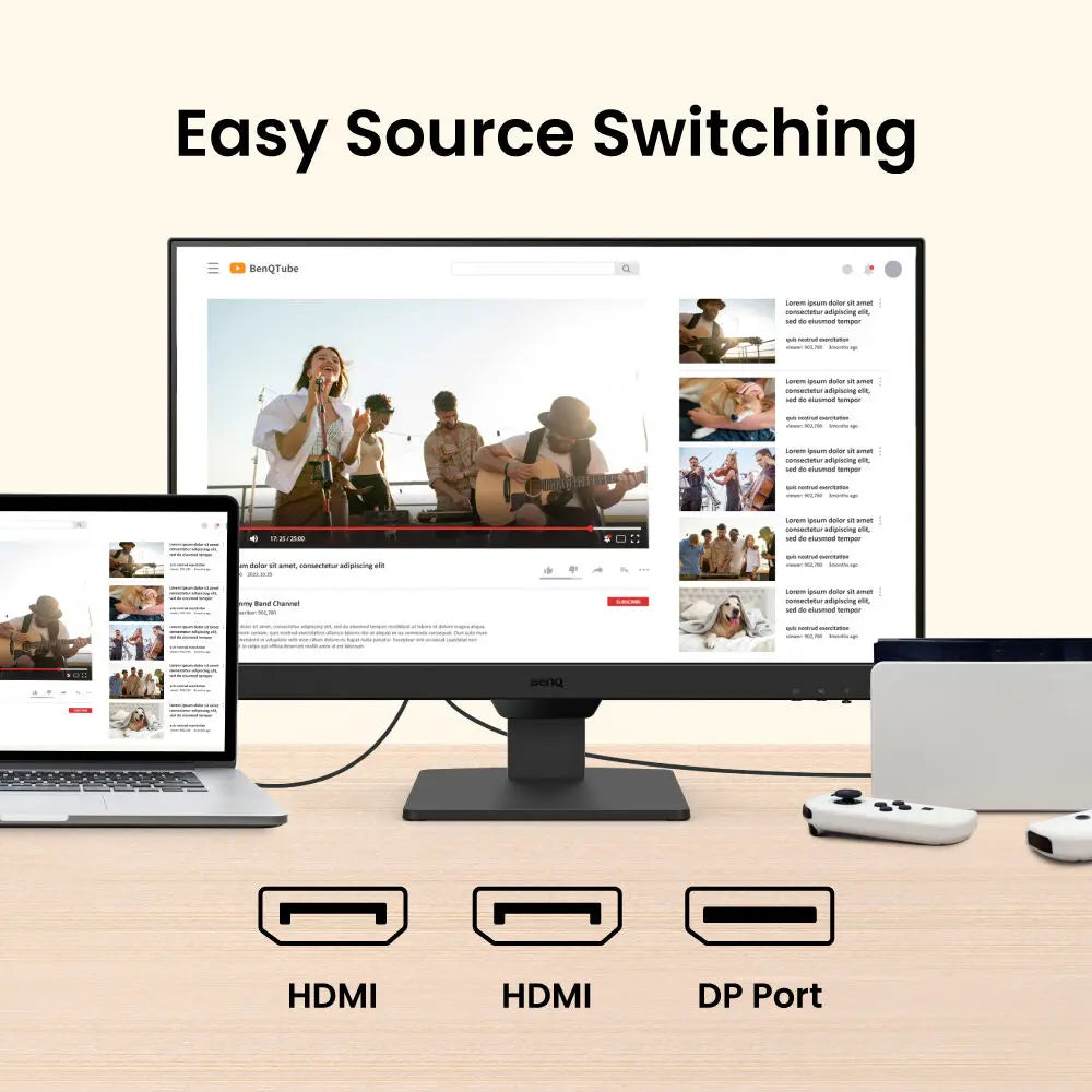 BenQ GW2490 23.8" 100Hz 1080P FHD 99% sRGB Eye Care Home Office Monitor with Speakers My Store