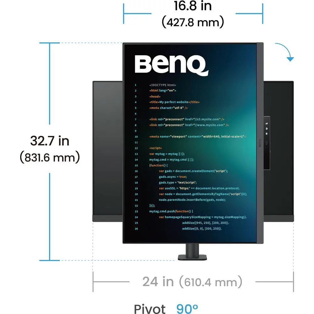 BenQ RD280UA 28” 2560p 4K UHD Programming Monitor with MoonHalo Ergo Arm and Built-in Speakers My Store