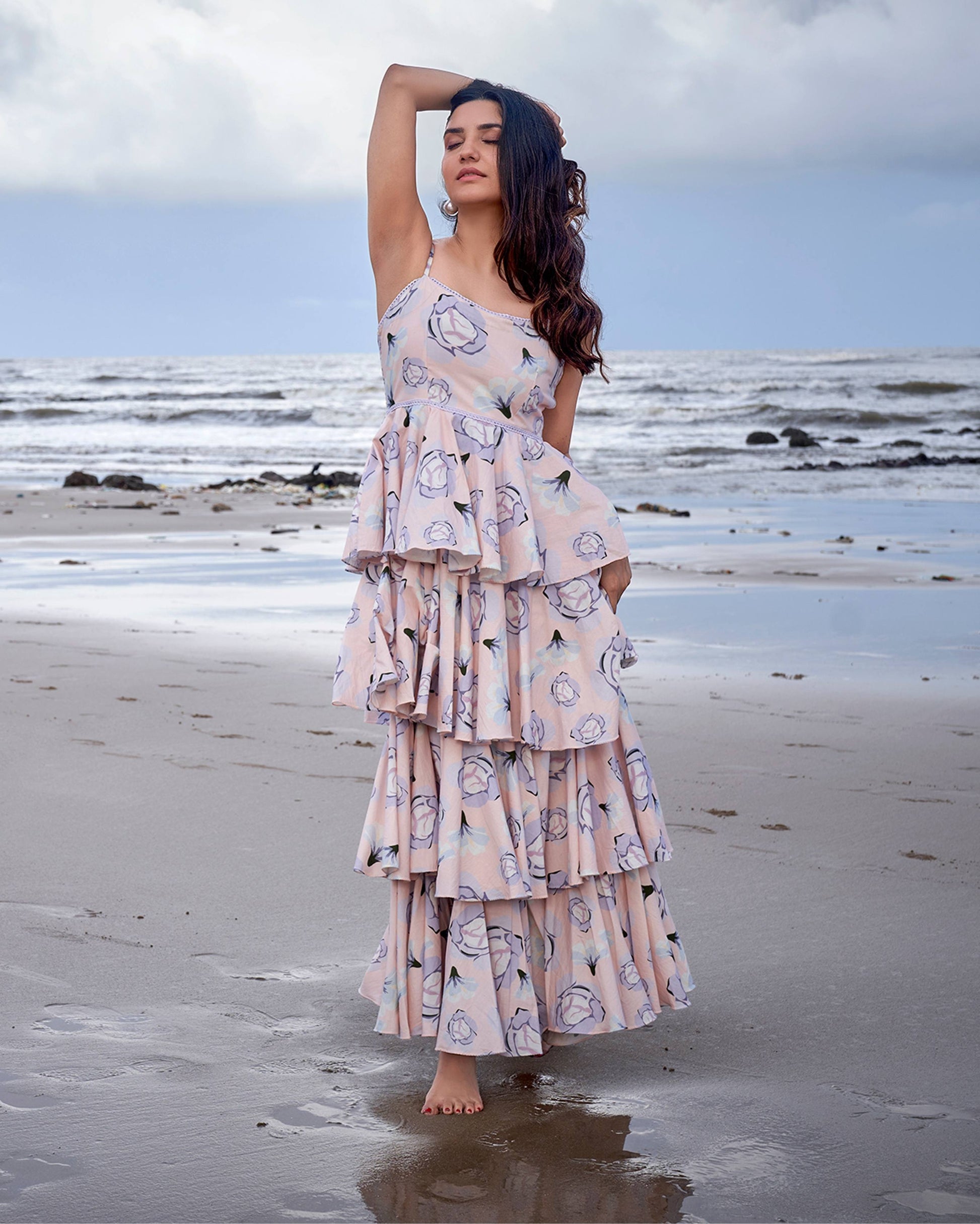 Robin Pink Printed Cotton Dress Quick Cart