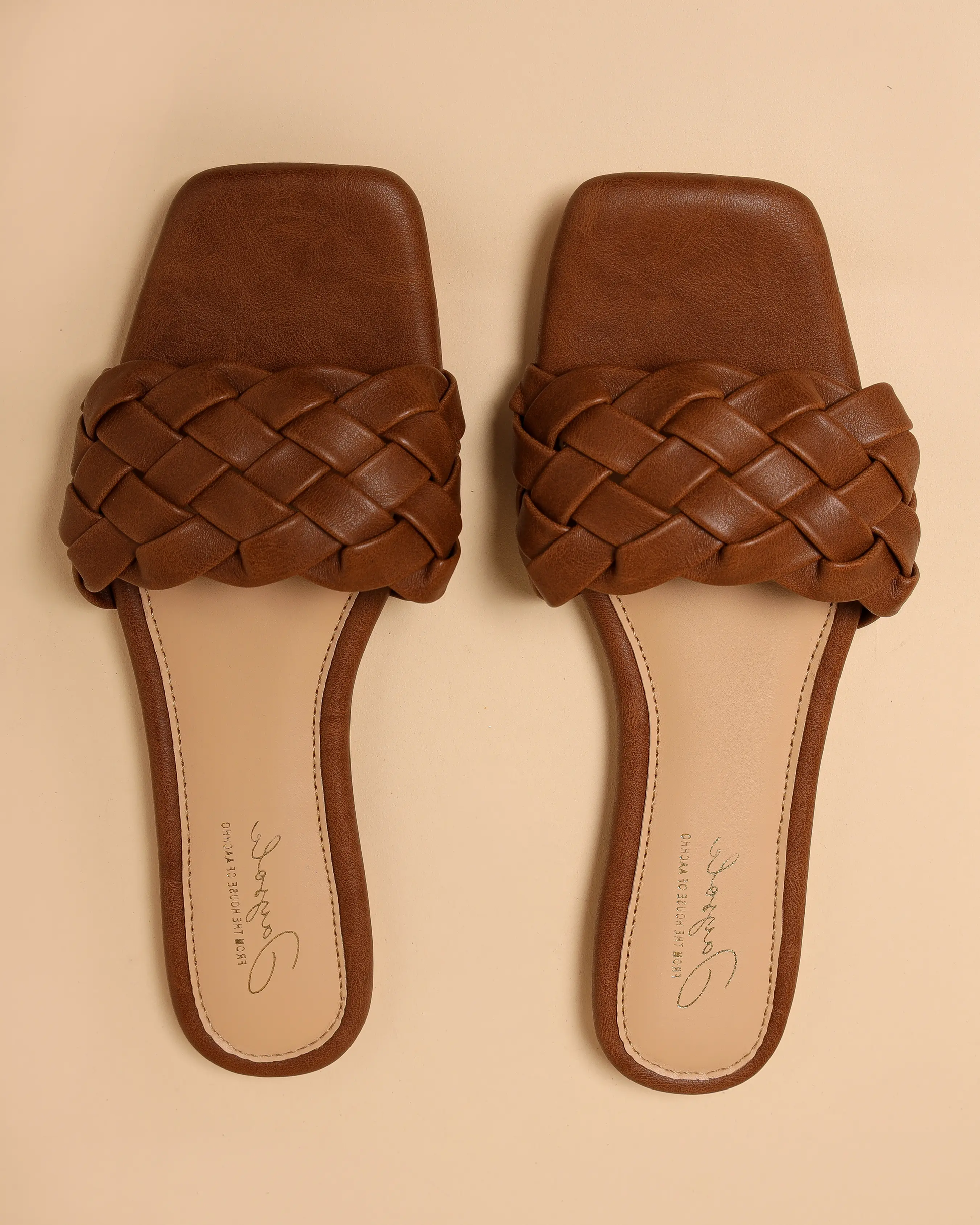 Sand Shell Braided Slides My Store