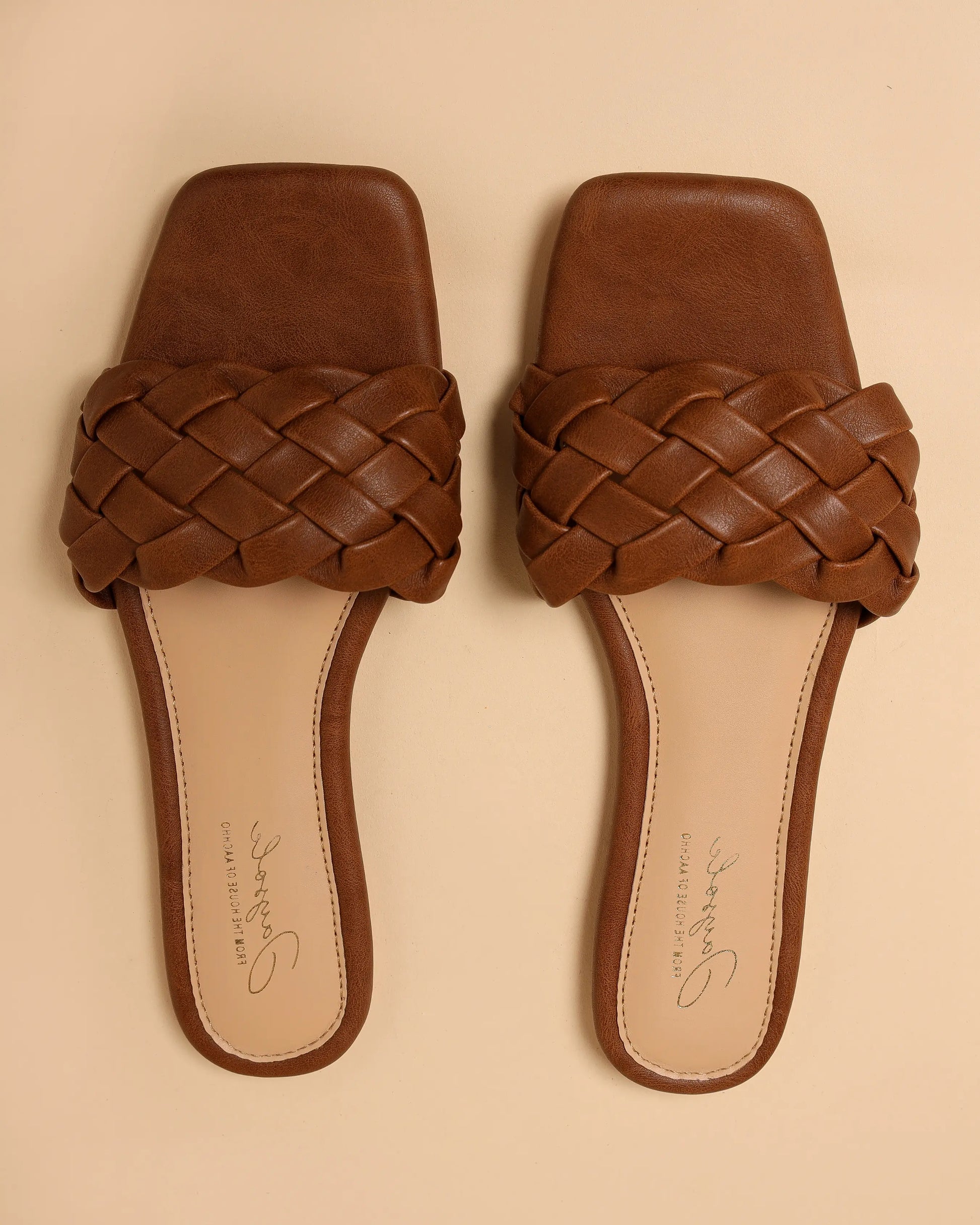 Sand Shell Braided Slides My Store