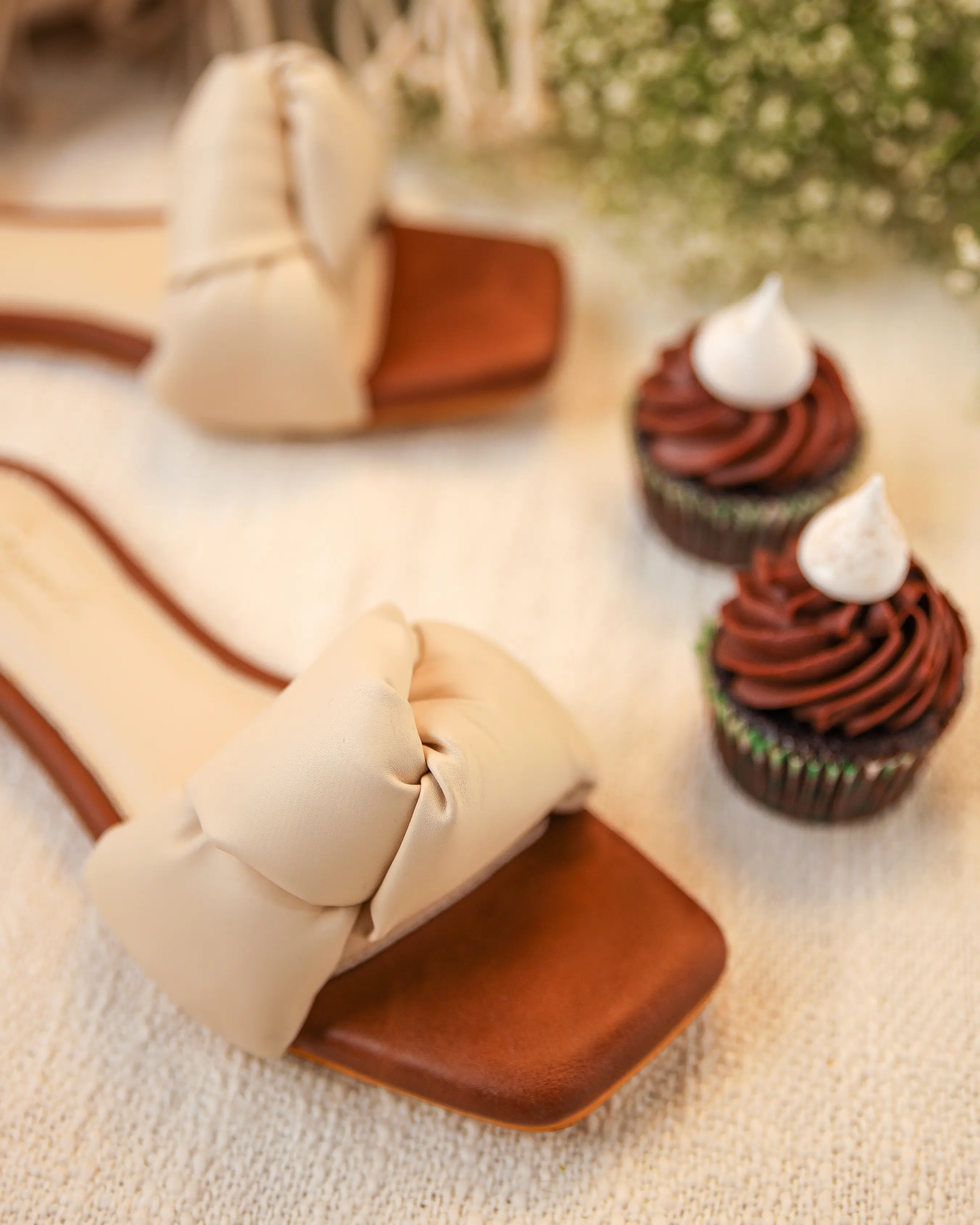 Camel Tale Knoted Flats My Store