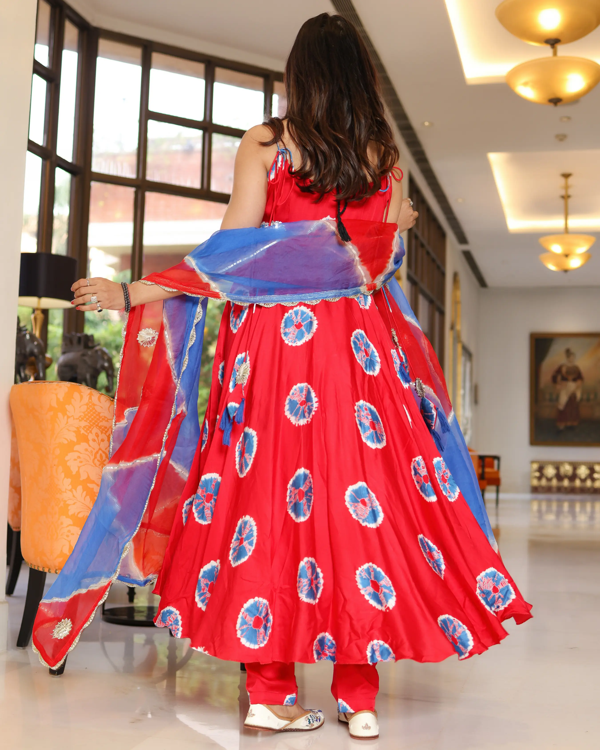 Red Cherry Tie And Dye Suit Set My Store