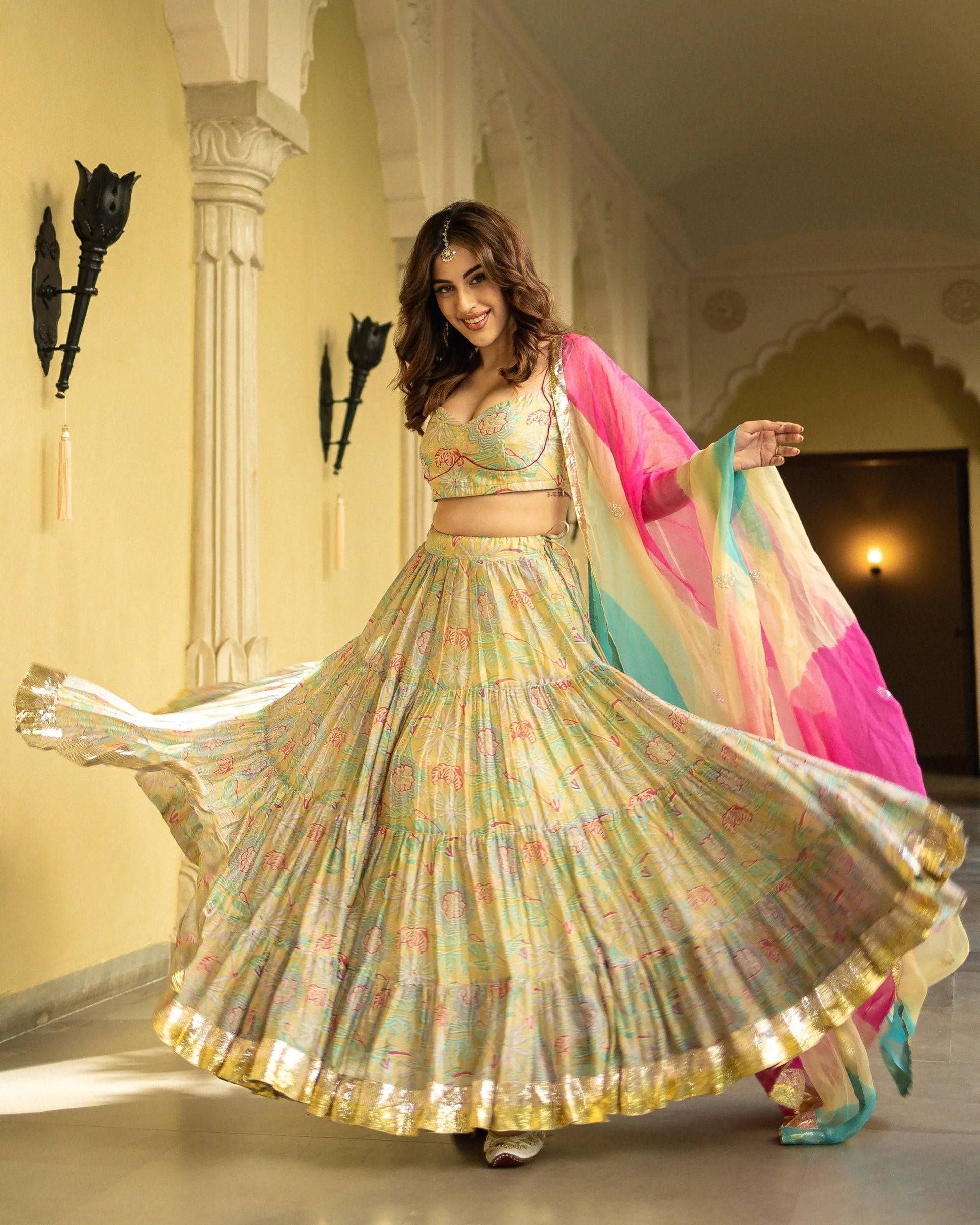 Ayla Chanderi Lehenga Set My Store