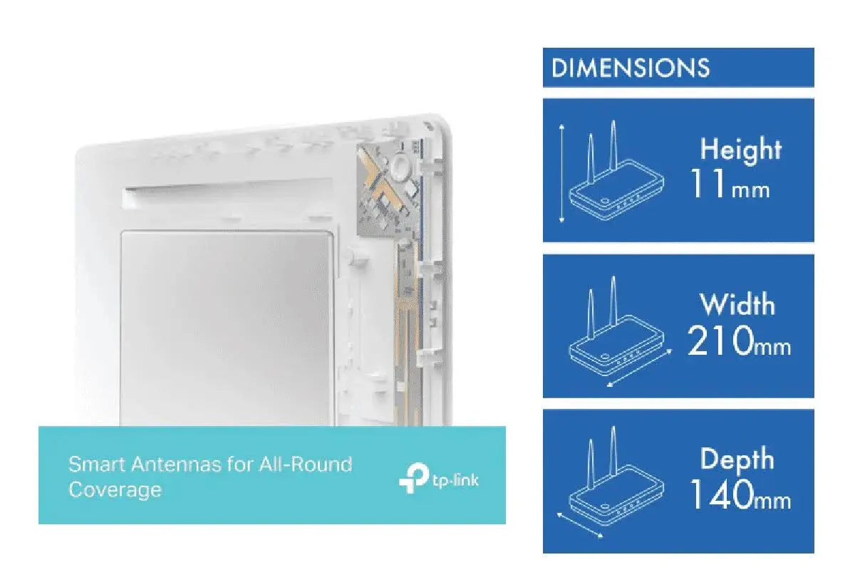 TP-Link AX3000 Wall-Mounted Wi-Fi 6 Router Archer Air R5