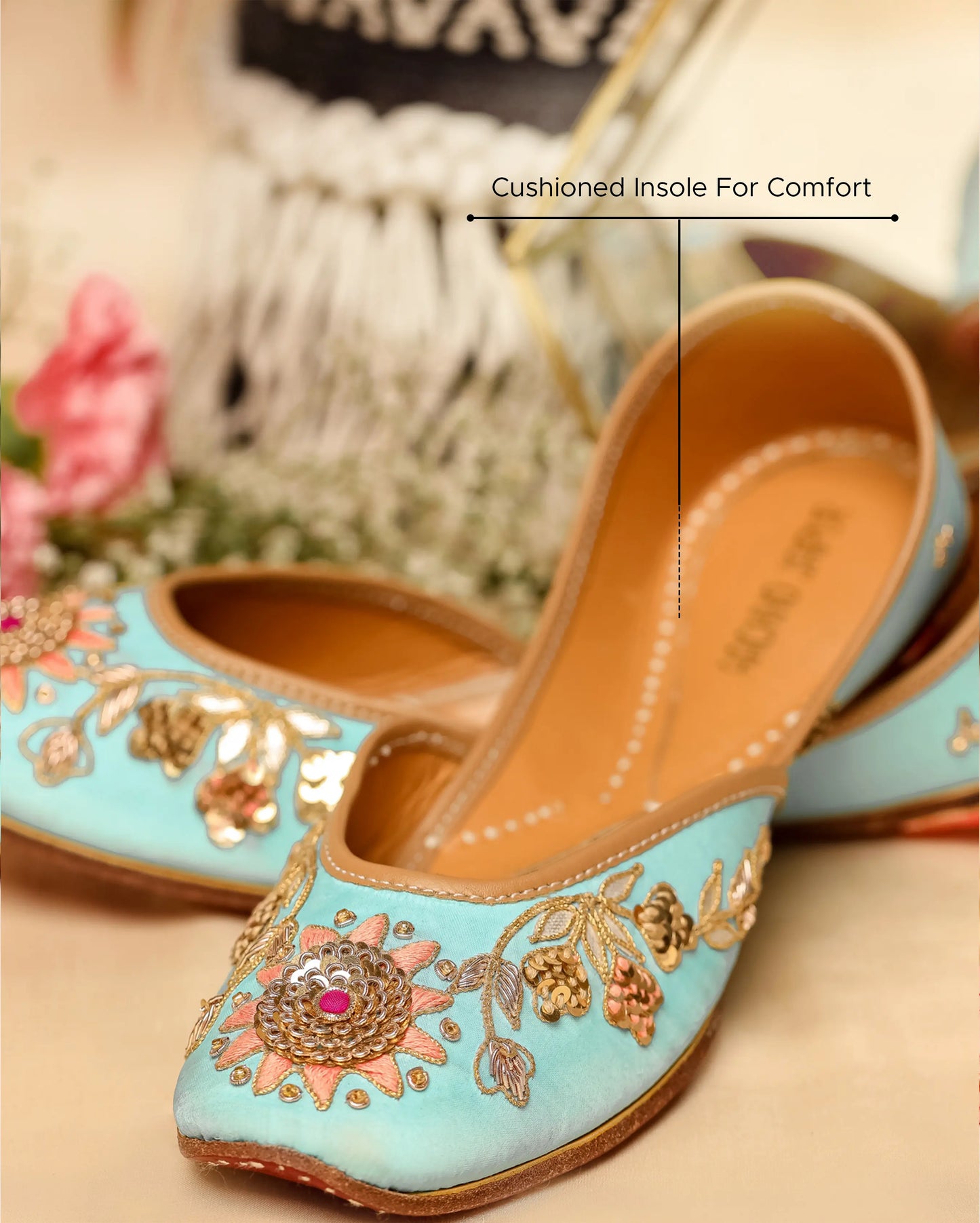 Blue Strobe Handcrafted Jutti My Store