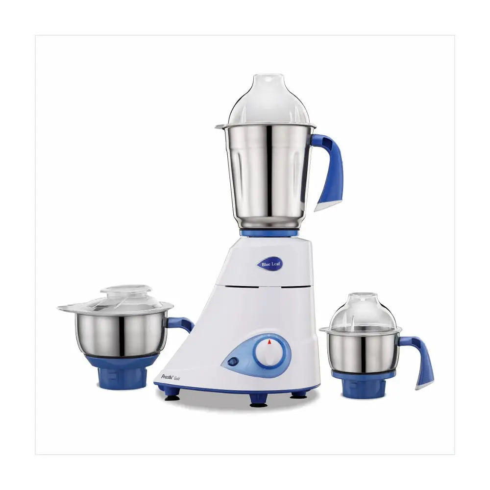 Preethi Blue Leaf Gold MG 150 Mixer Grinder 750 watt, 3 Jars, White My Store