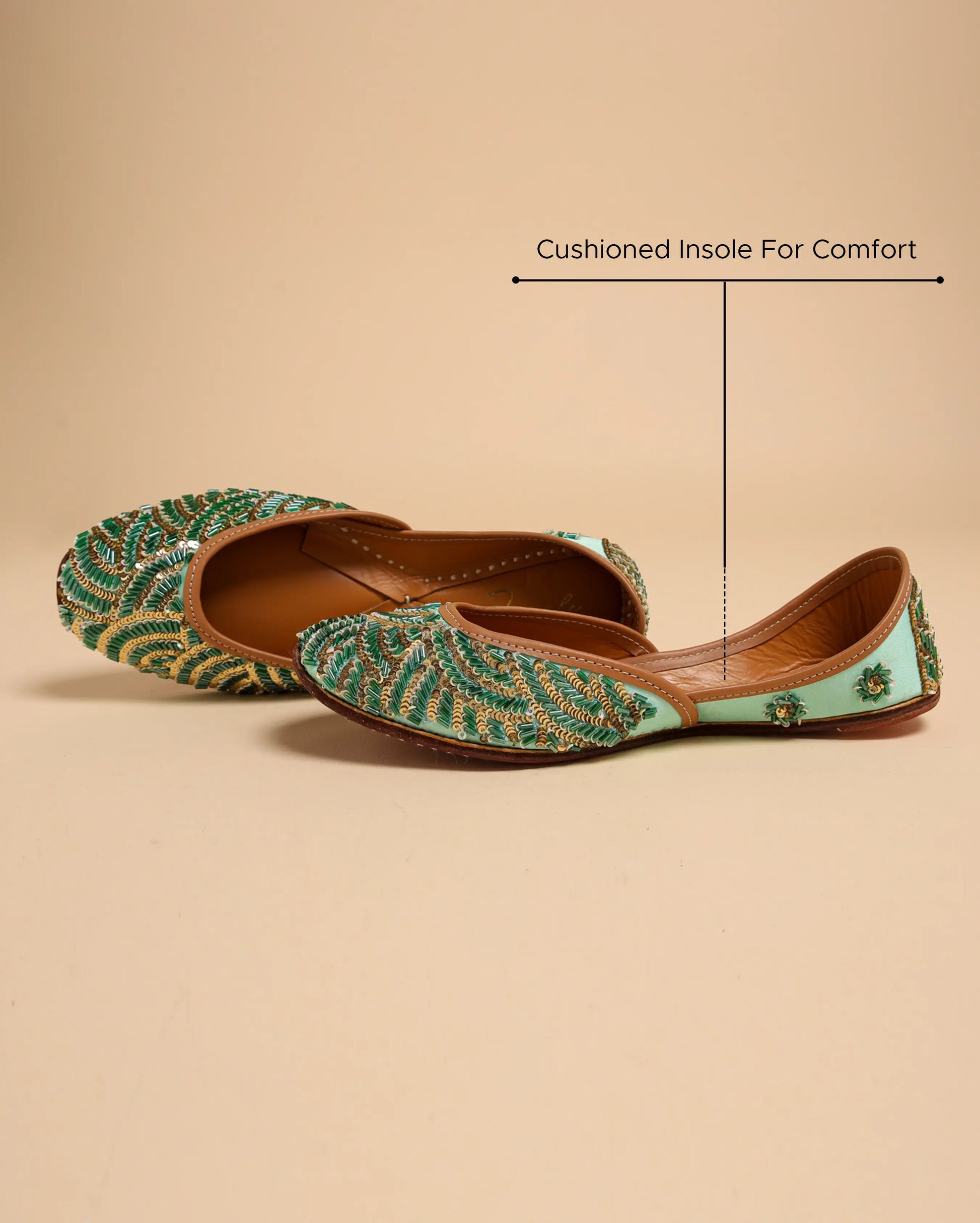 Old Green Handcrafted Jutti My Store