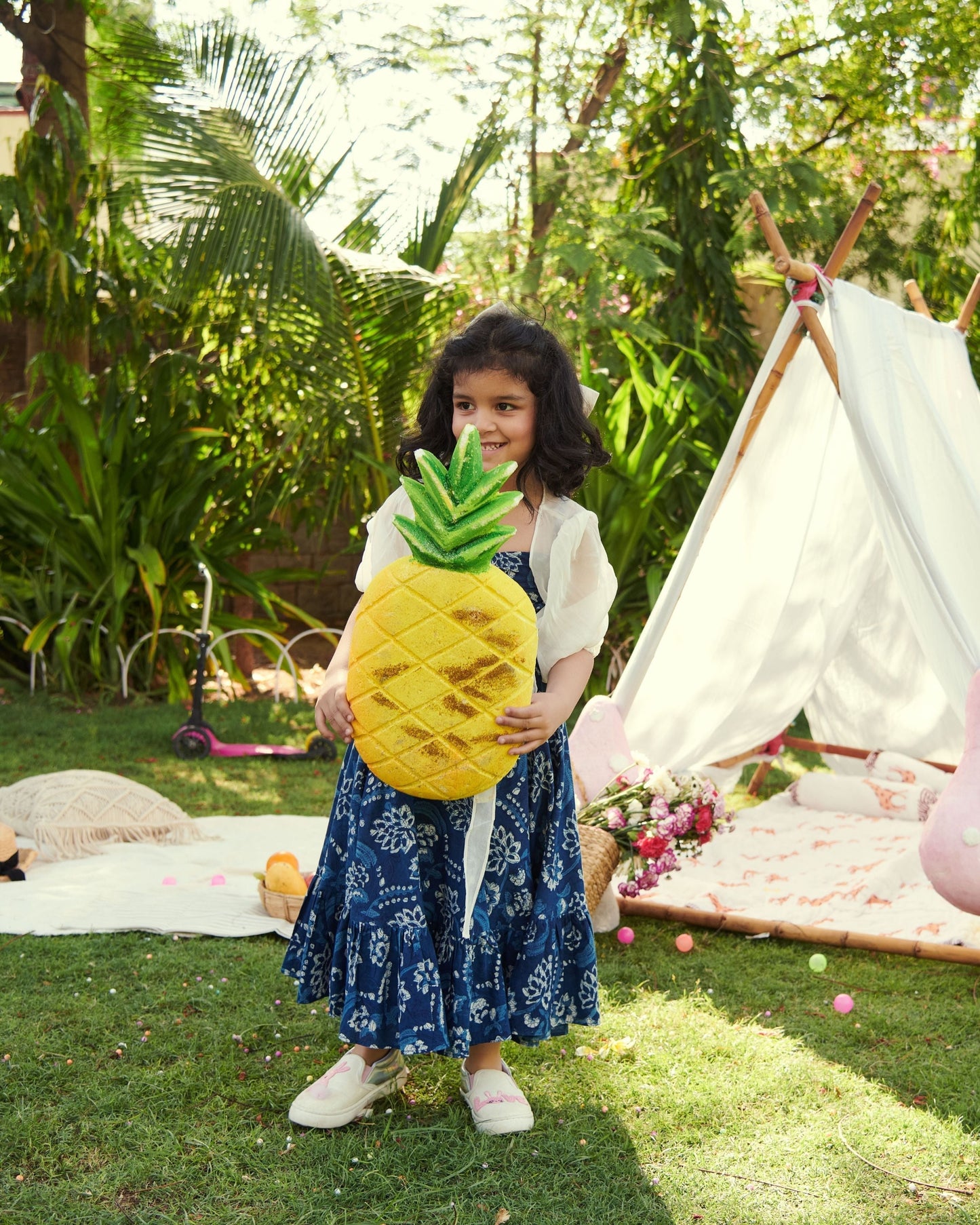 Blossom Handblock Cotton Dress My Store