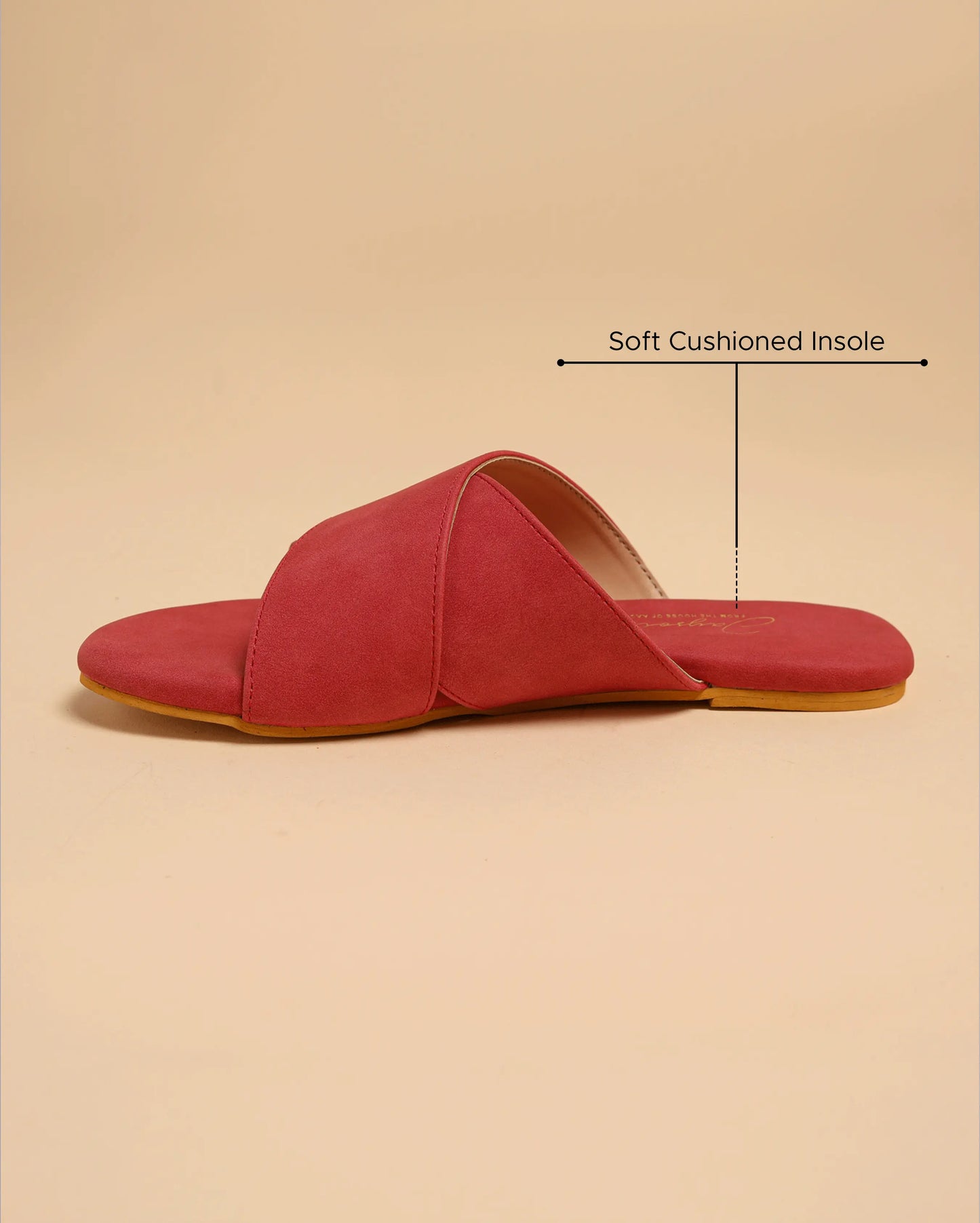 Sunkissed Coral Suede Flats My Store