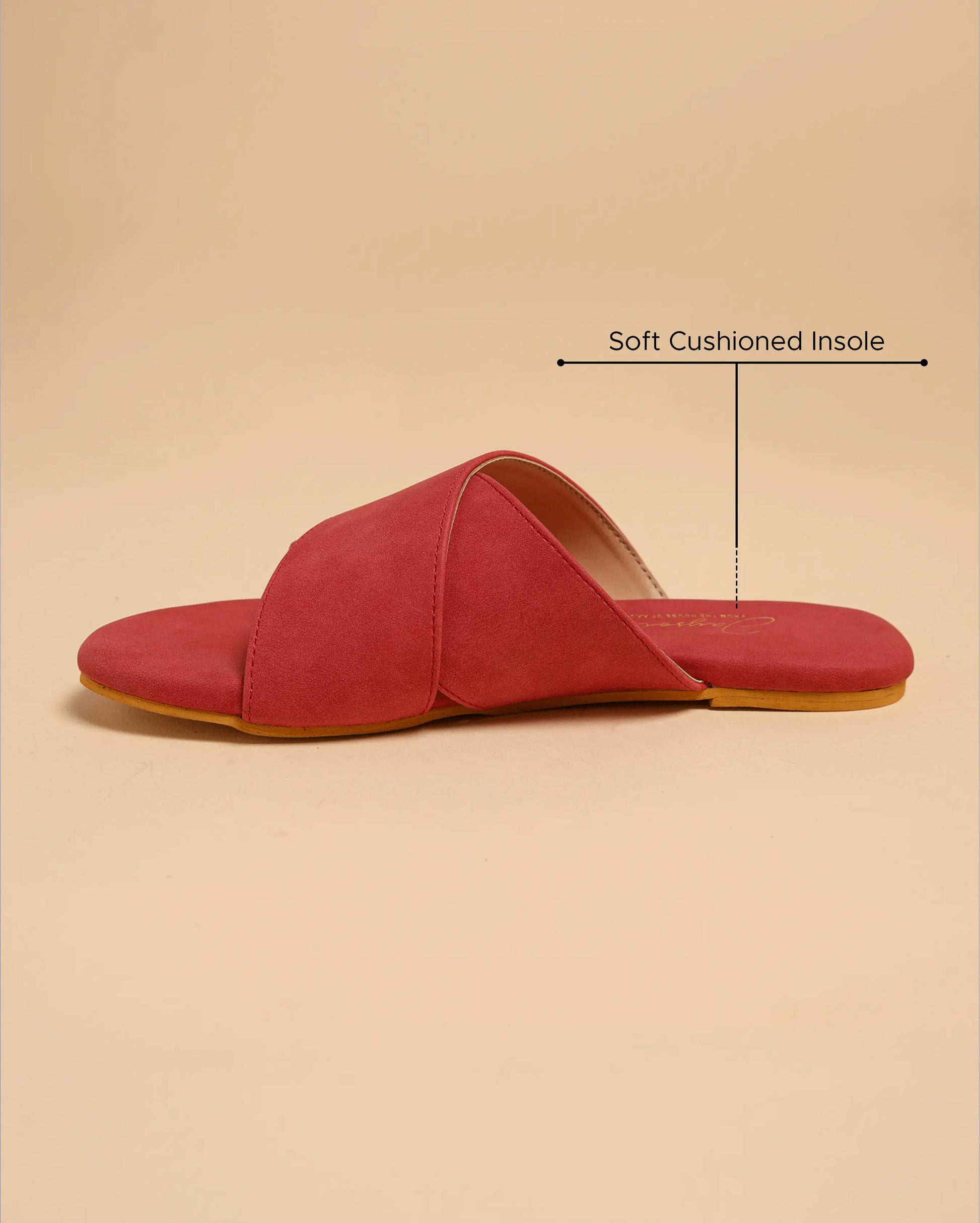 Sunkissed Coral Suede Flats My Store