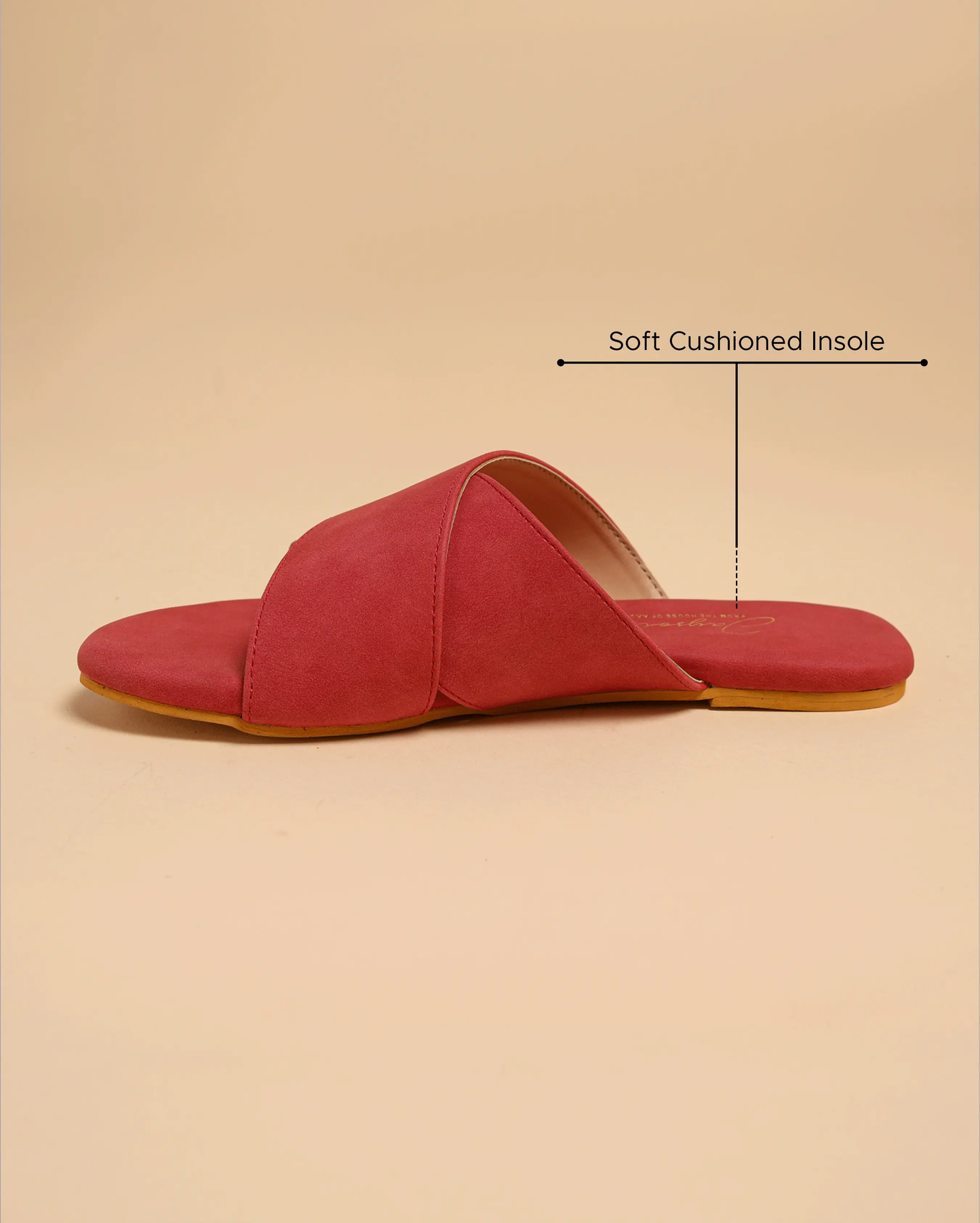 Sunkissed Coral Suede Flats My Store