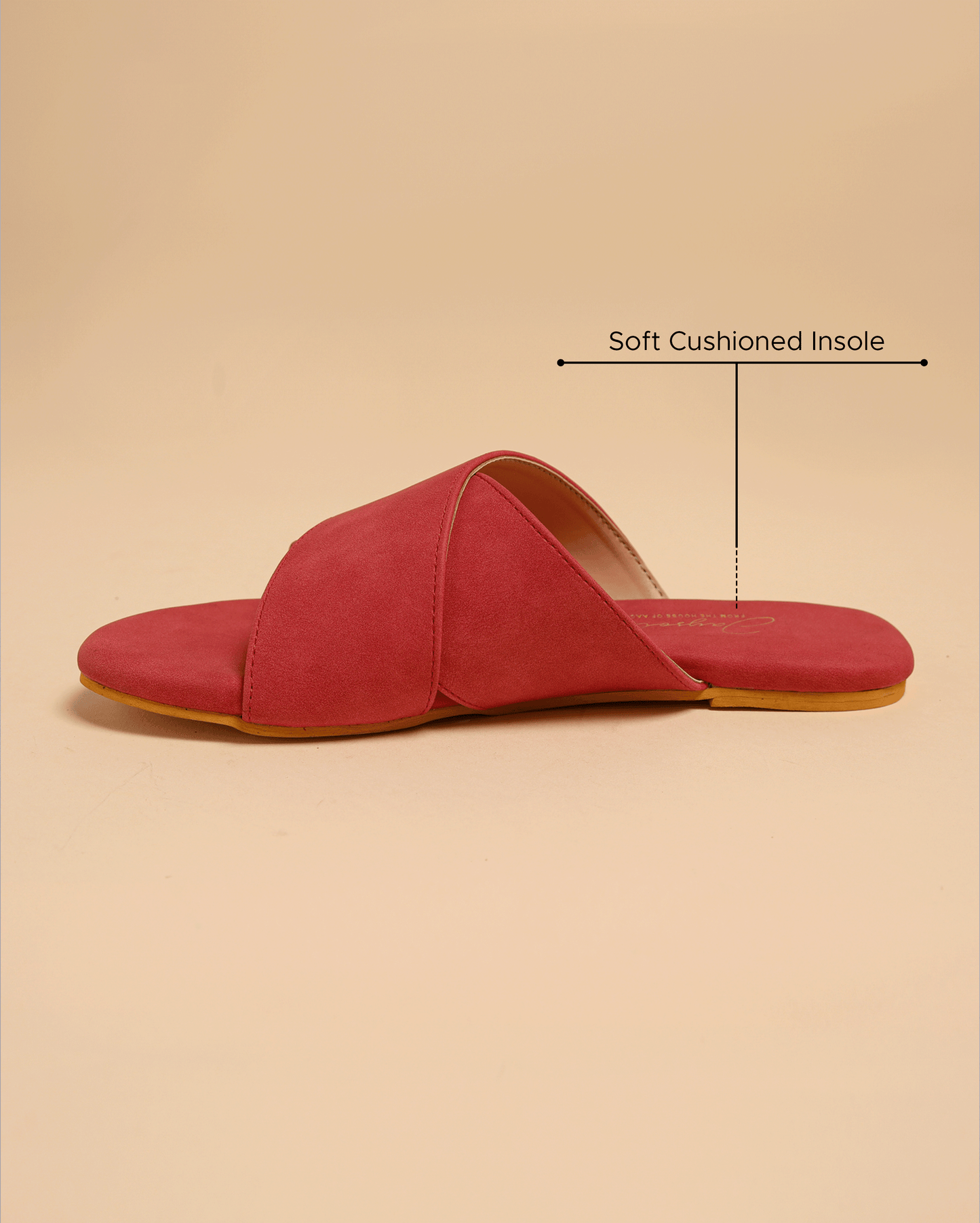 Sunkissed Coral Suede Flats My Store