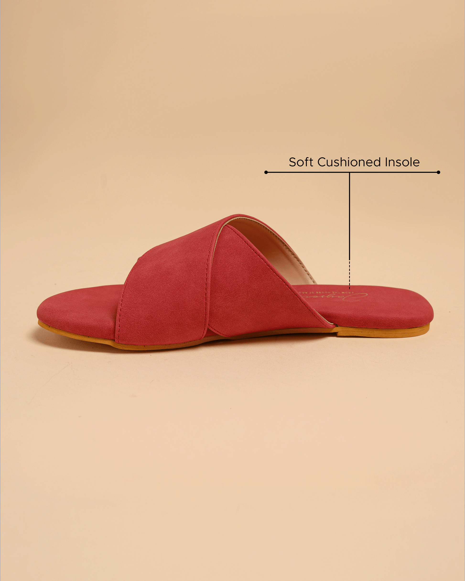 Sunkissed Coral Suede Flats My Store