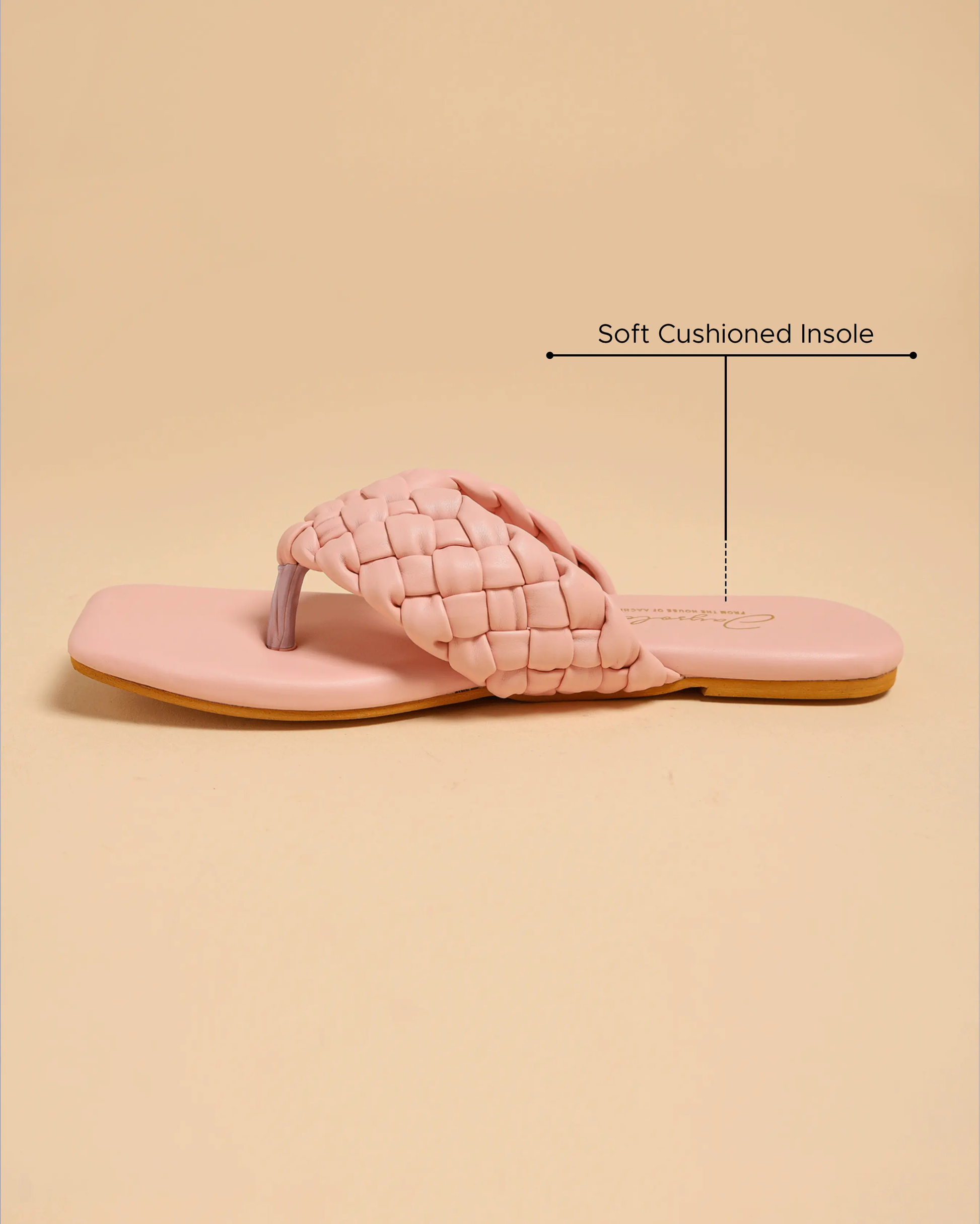 Cream Tan Braided Flats My Store