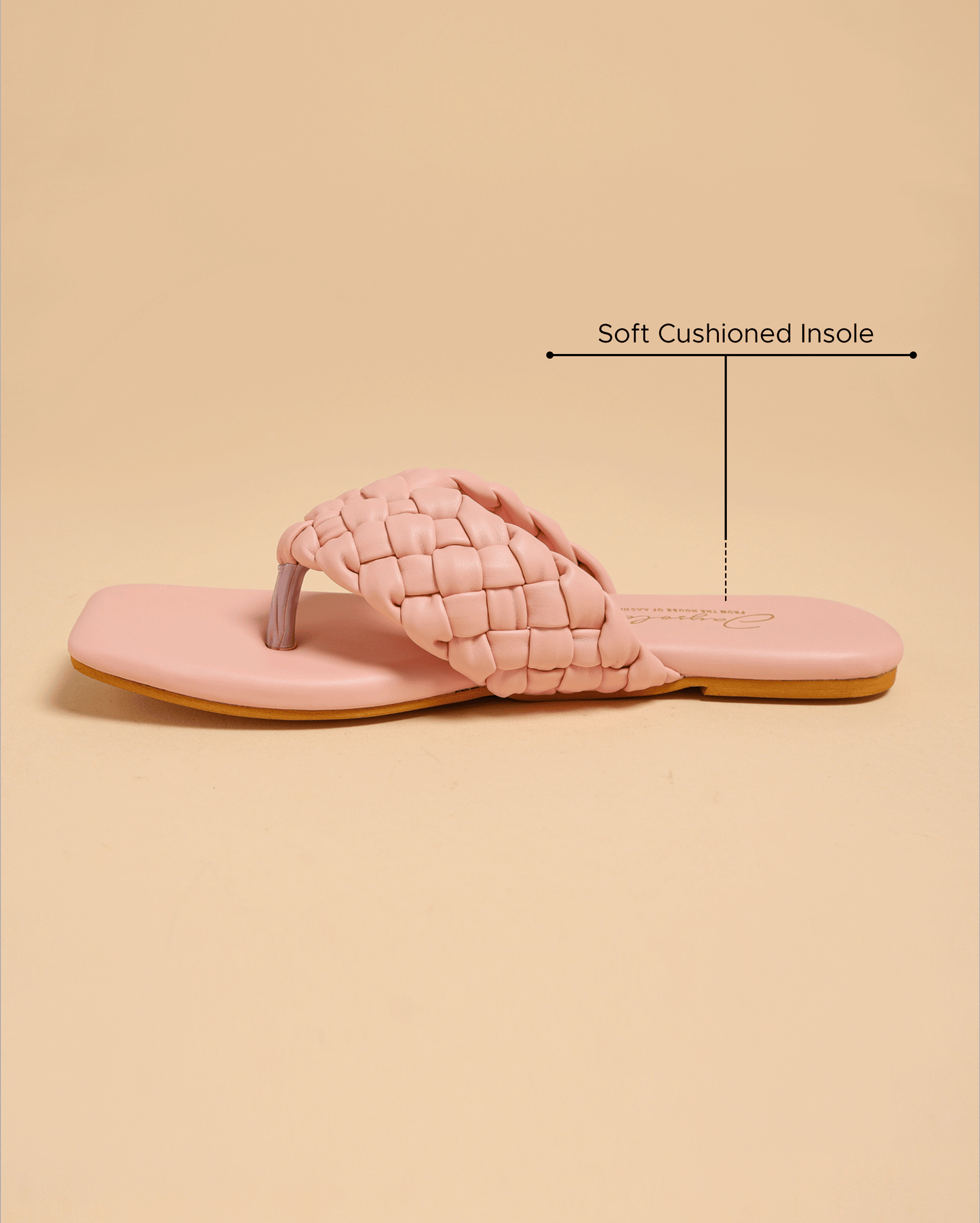 Cream Tan Braided Flats My Store