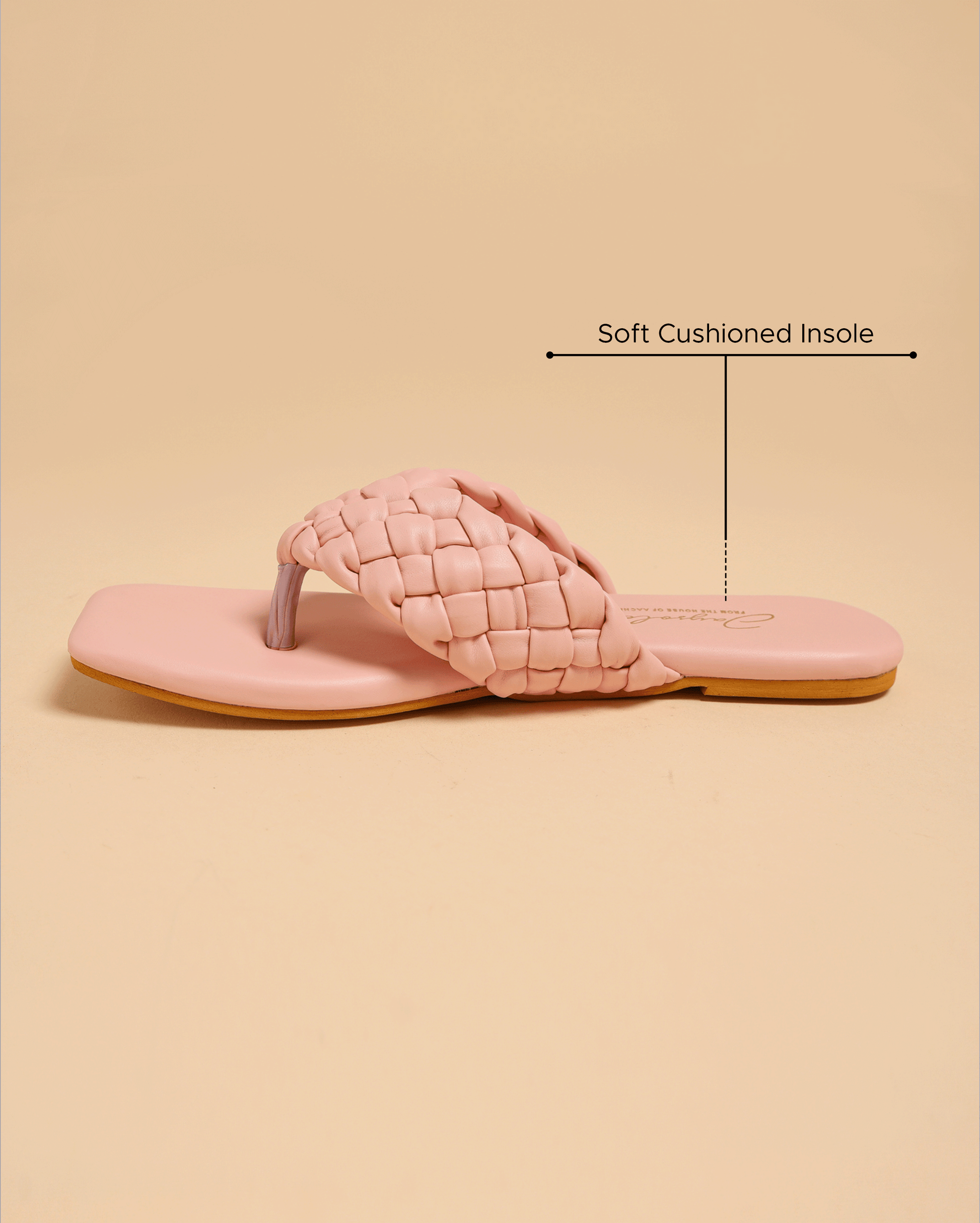 Cream Tan Braided Flats My Store