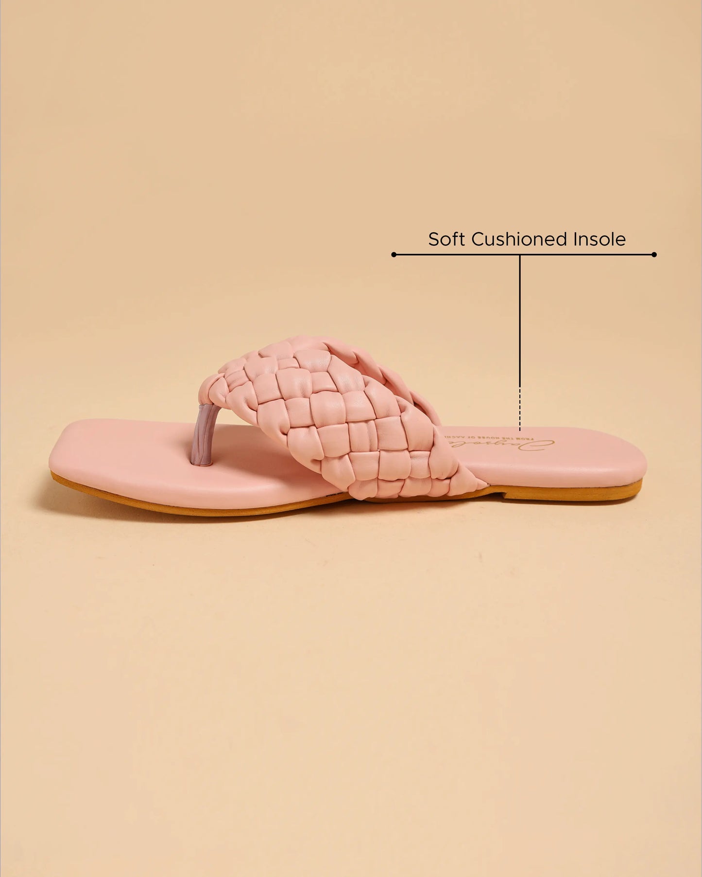 Cream Tan Braided Flats My Store