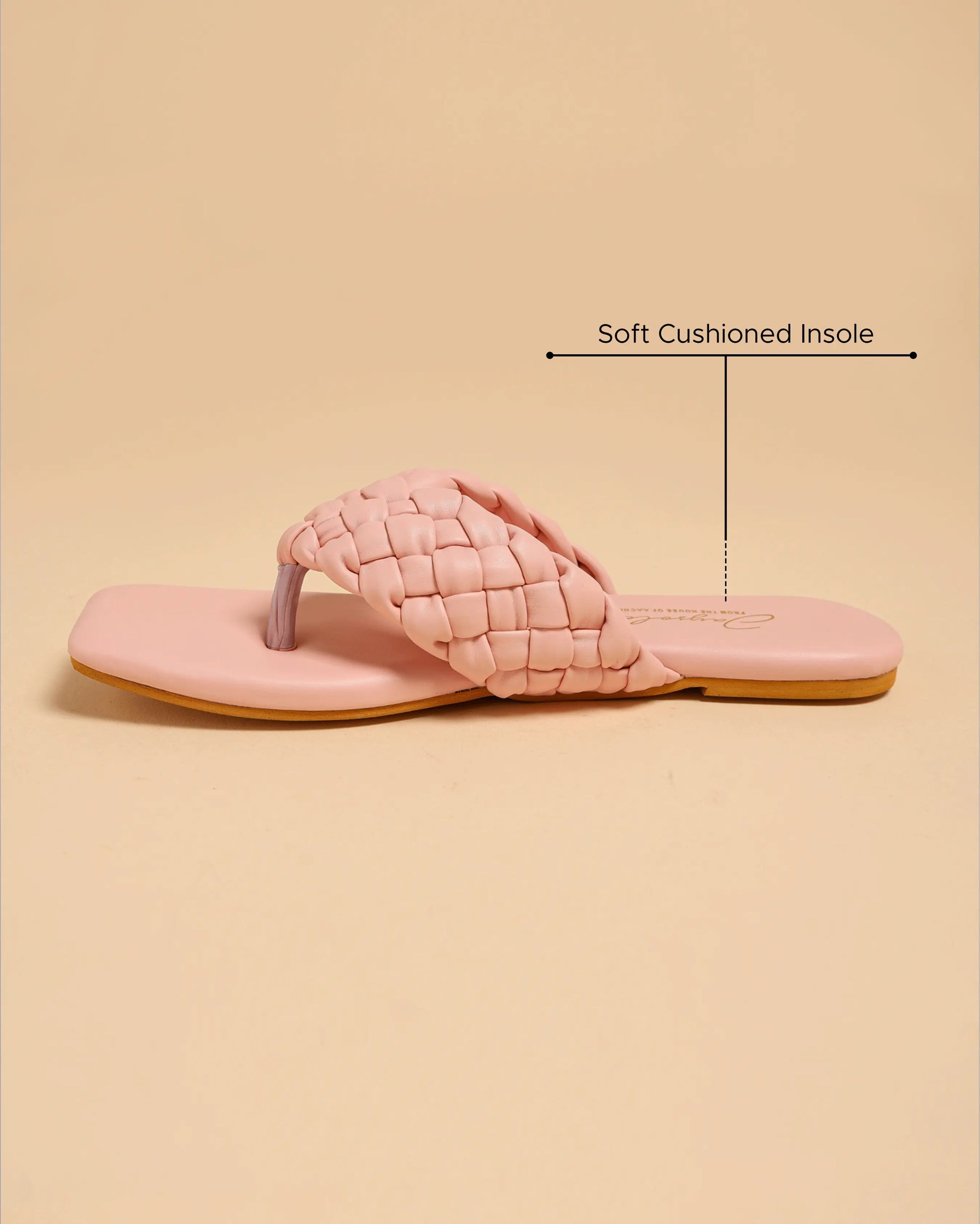 Cream Tan Braided Flats My Store