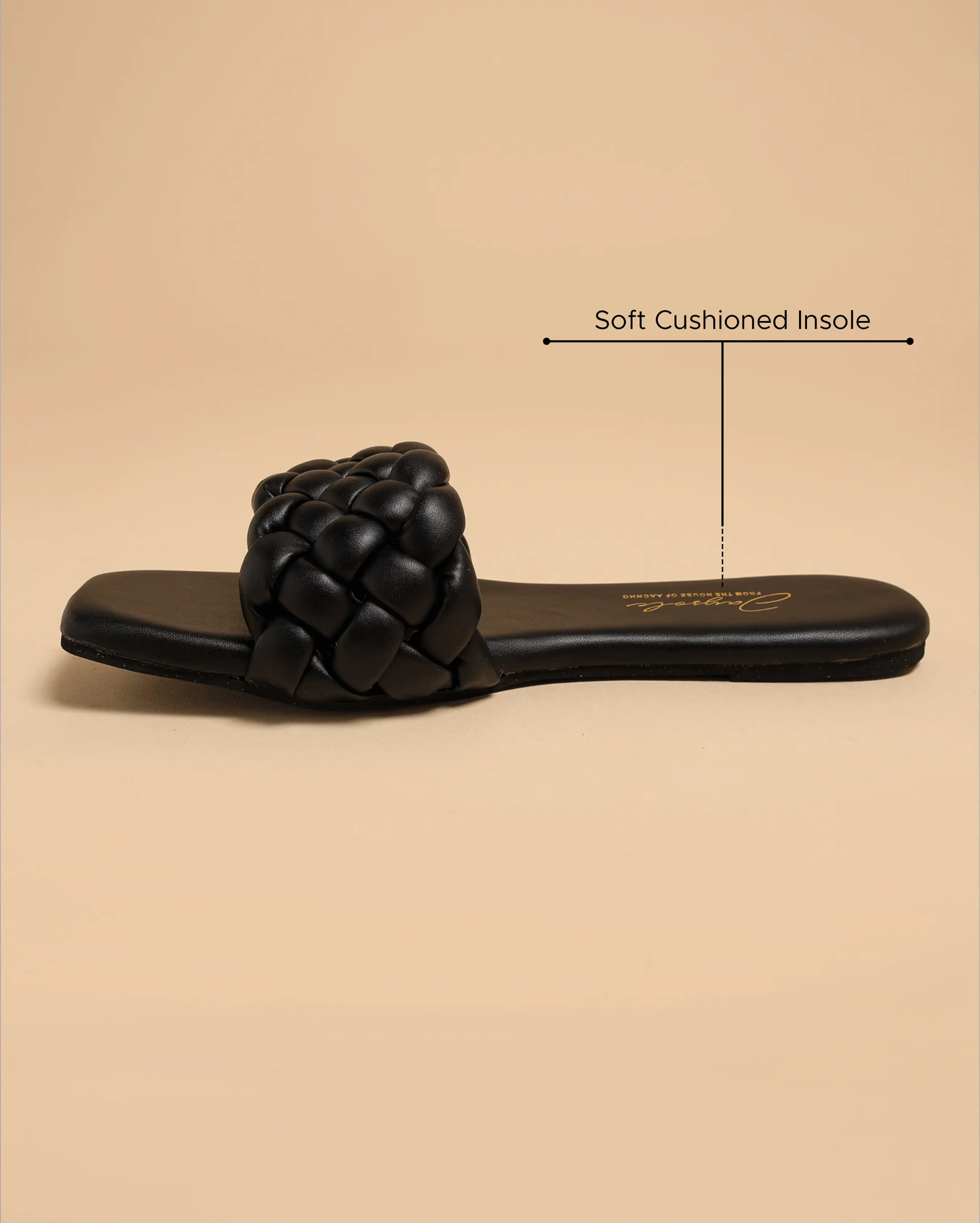 Mallard Black Braided Slides My Store