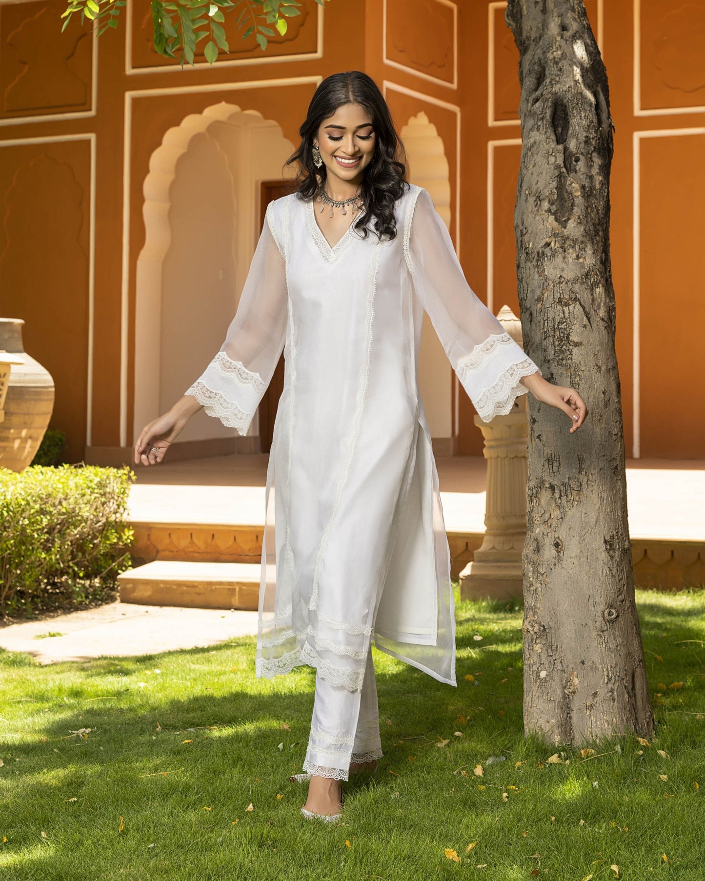 Sophia Organza Straight Kurta Set My Store