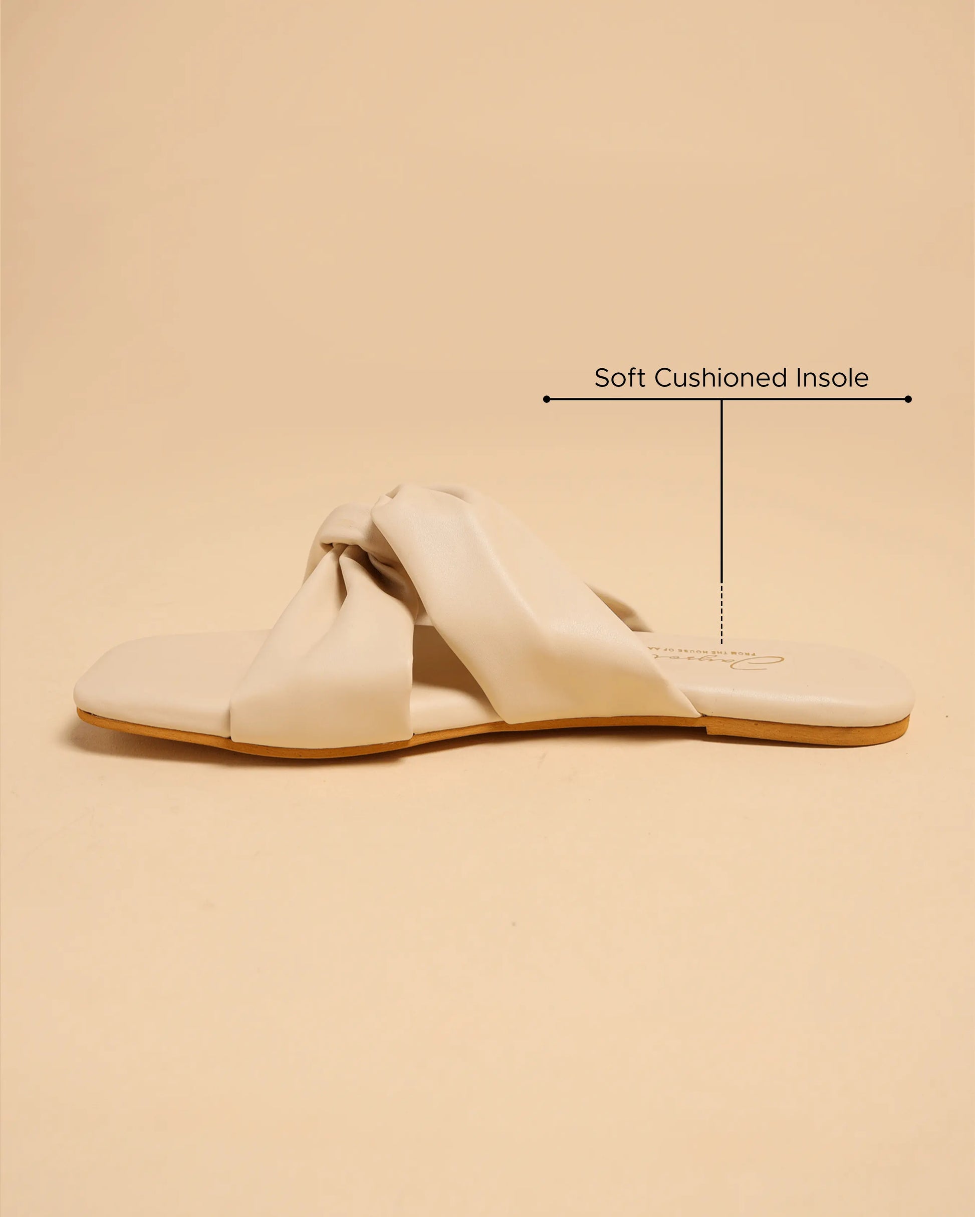 Oyster White Twisted Flats My Store