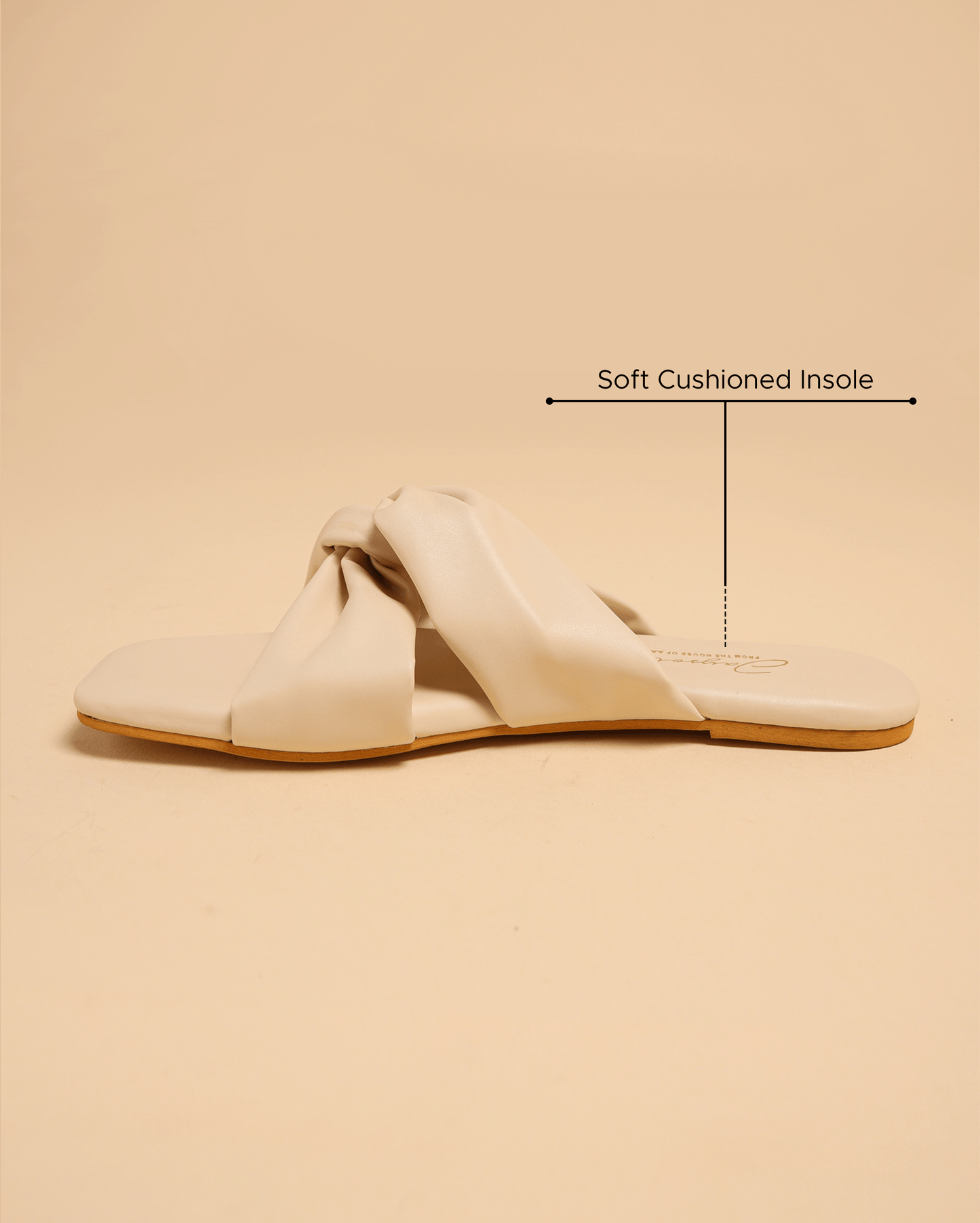 Oyster White Twisted Flats My Store