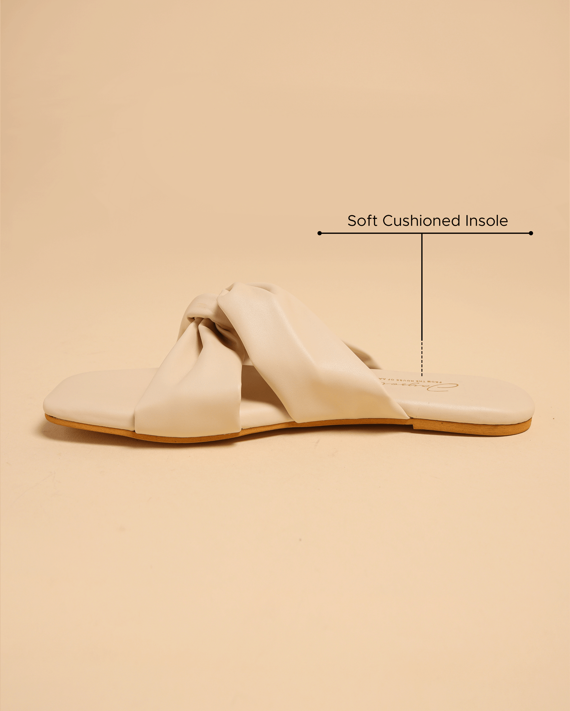 Oyster White Twisted Flats My Store