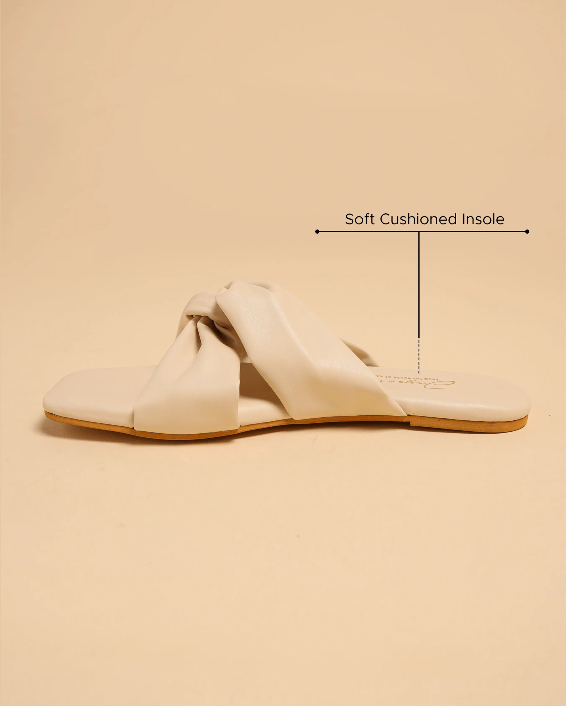 Oyster White Twisted Flats My Store