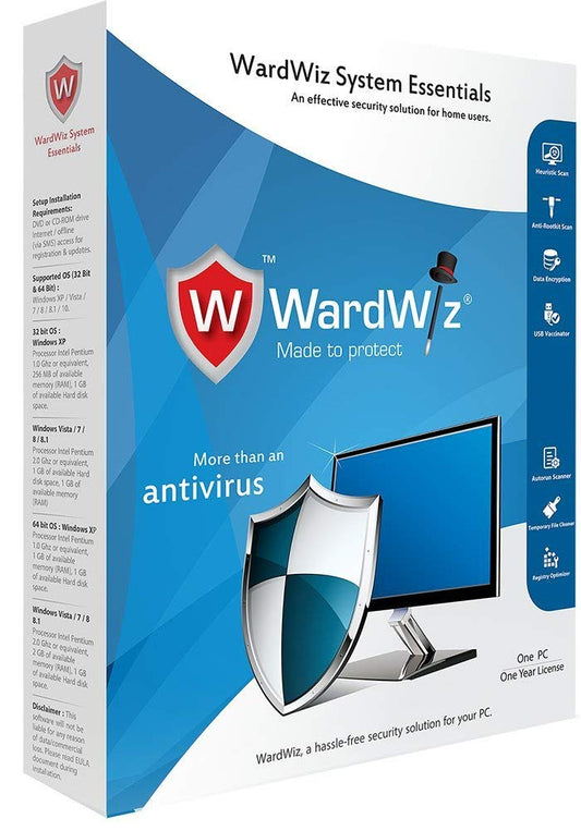 WARDWIZ ANTIVIRUS 1 USER 1 YEAR