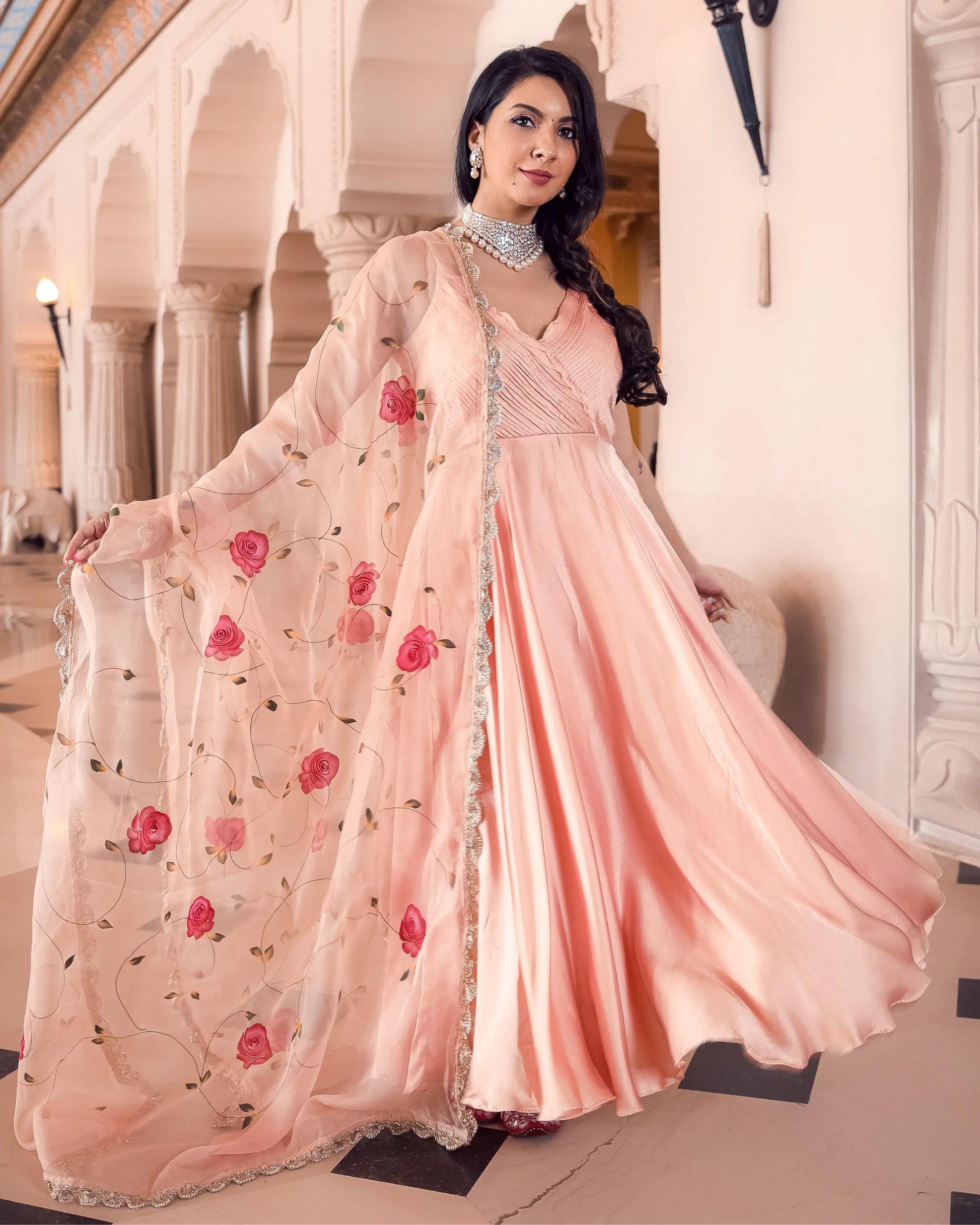 Velvet Mist Handpainted Suit Set My Store