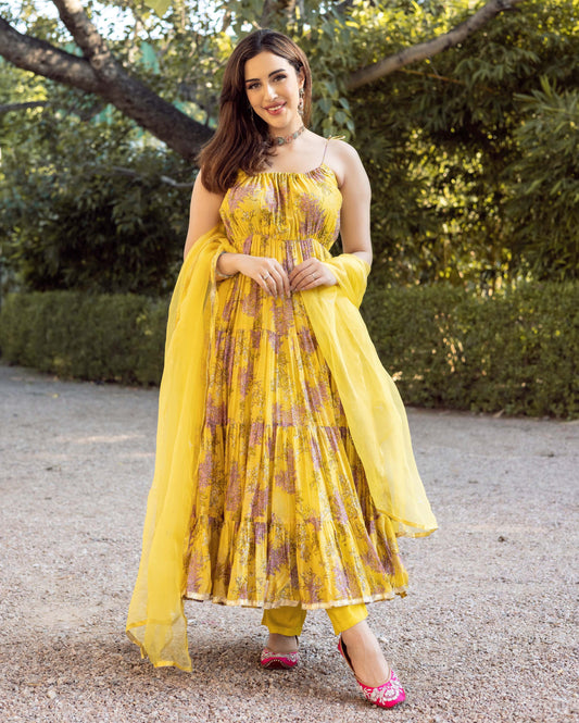 Surajmukhi Chanderi Suit Set My Store