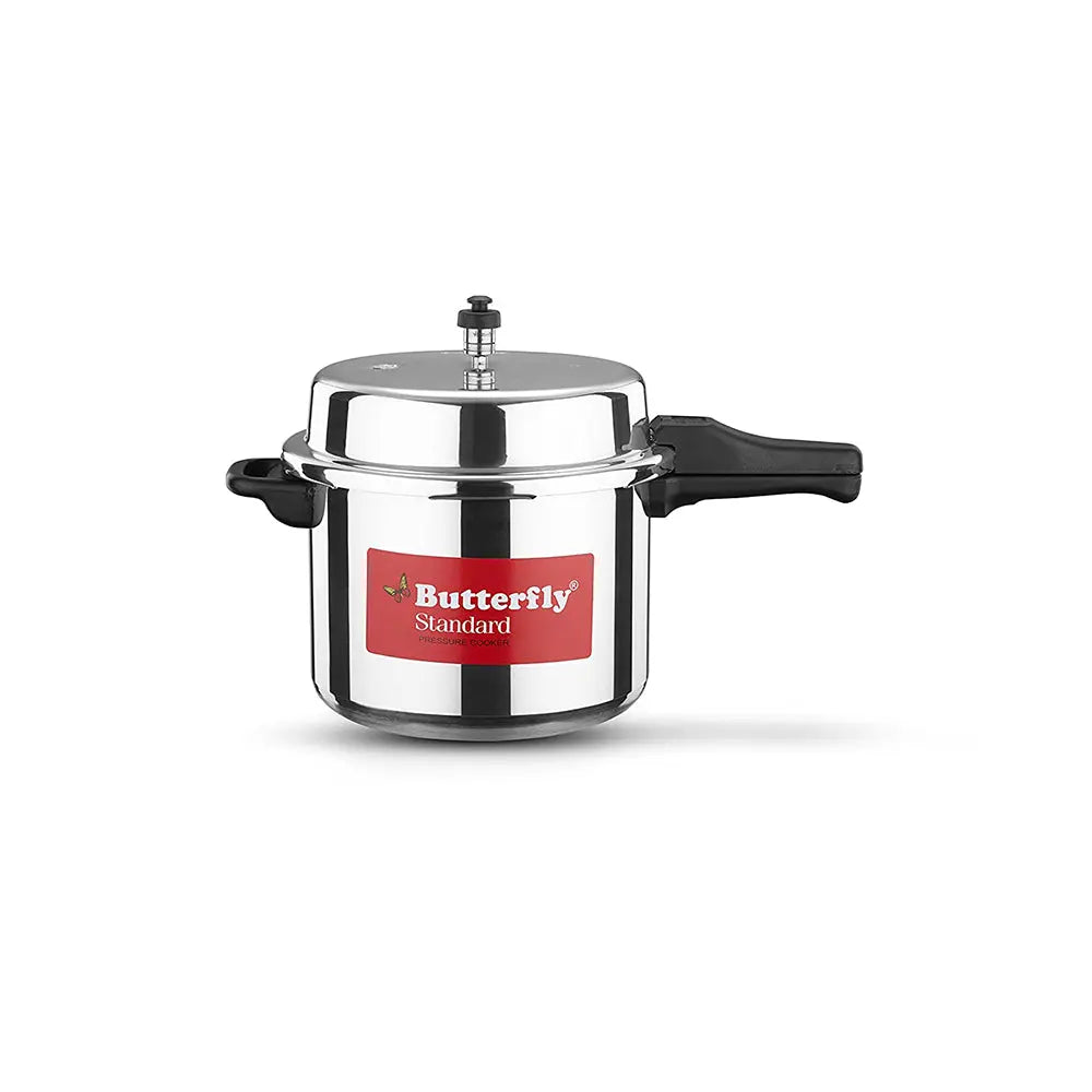 Butterfly Standard Aluminium Outer Lid Pressure Cooker, 10 Litre, Silver My Store
