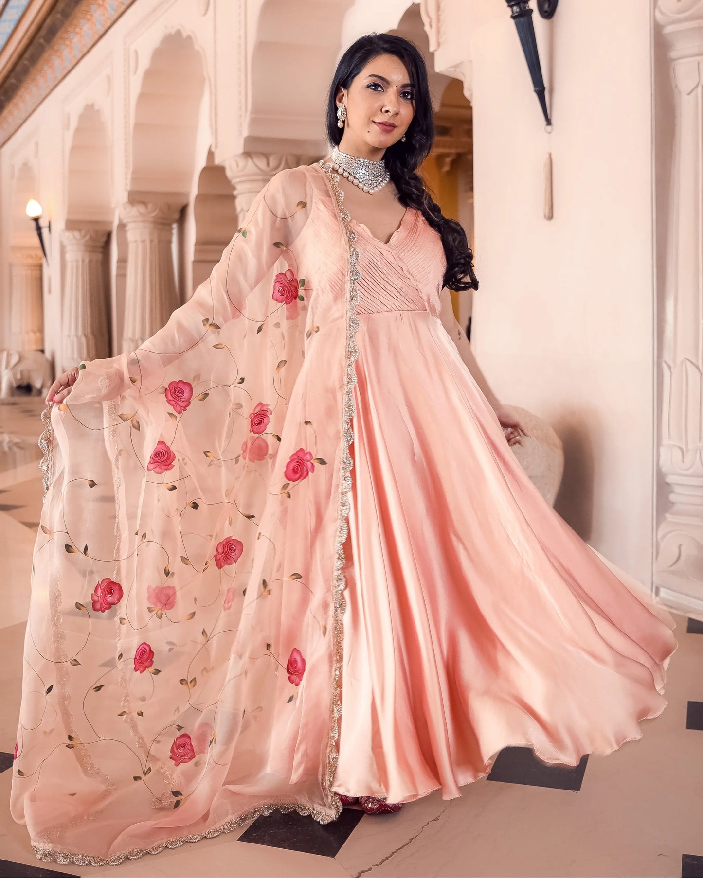 Velvet Mist Handpainted Suit Set My Store