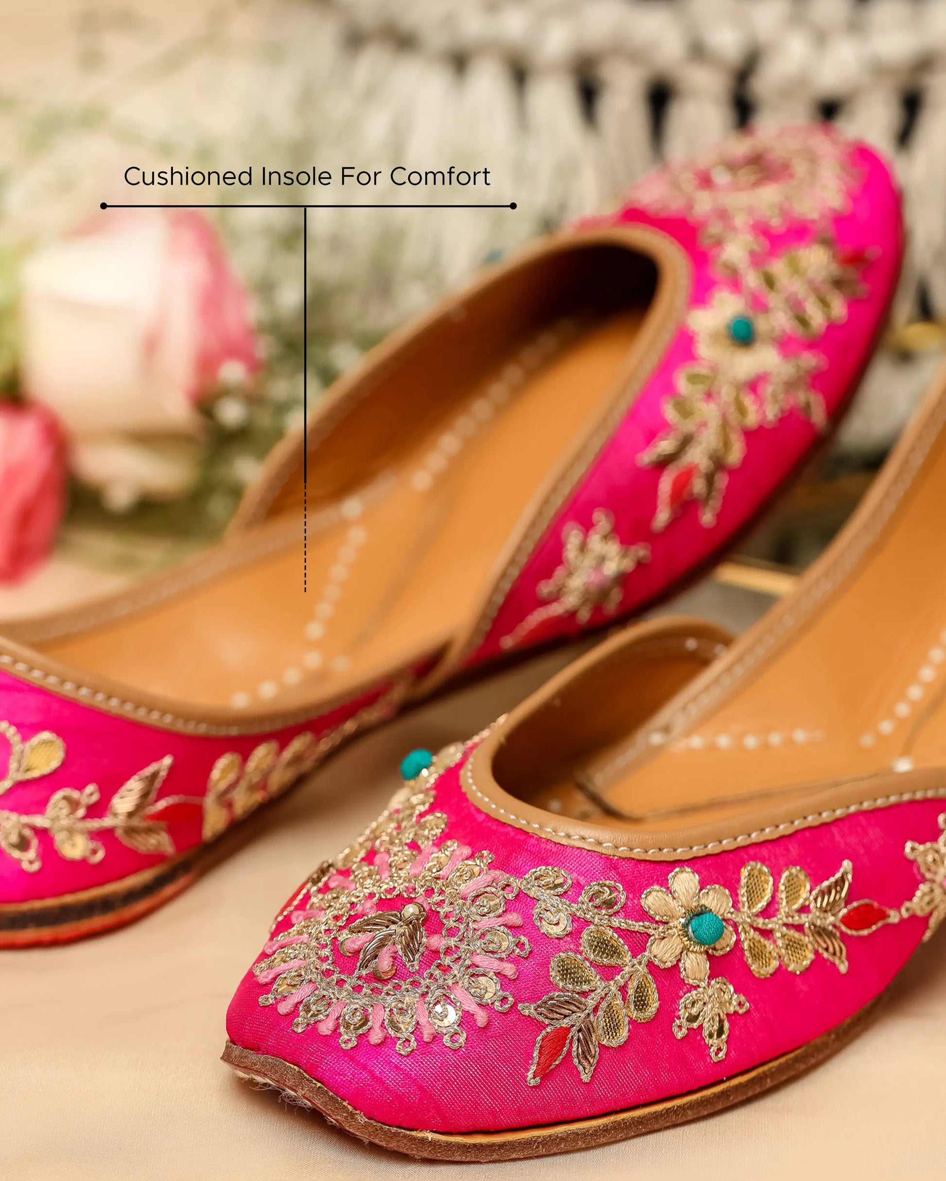 French Pink Handcrafted Jutti My Store