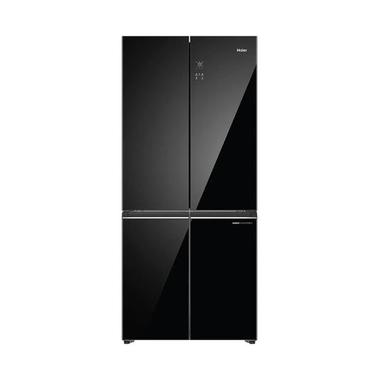 Haier 520 Litres 3 Star Black Glass Convertible 4 Door Side by Side  Wi-Fi Refrigerator, Lumiere Series My Store